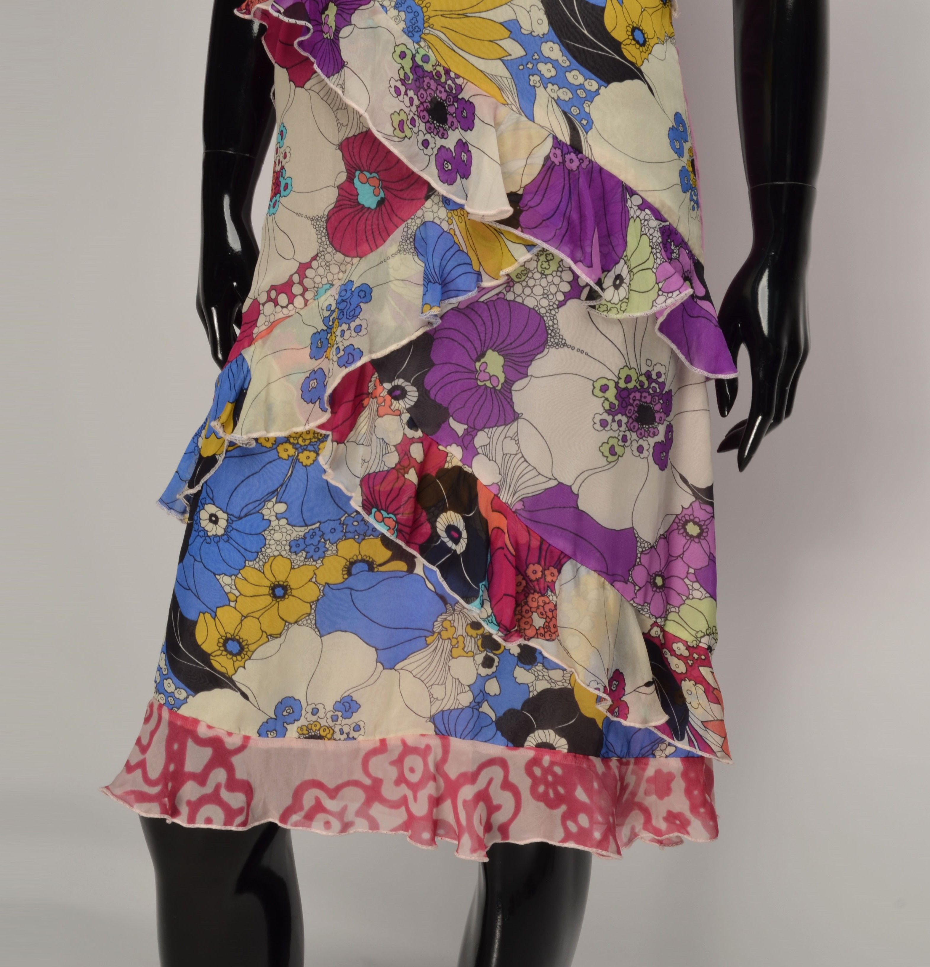 Designer × Vintage NoLita North Little Italy Y2K Fairy Coquette Floral Dress Size S / US 4 / IT 40 - 3 Thumbnail