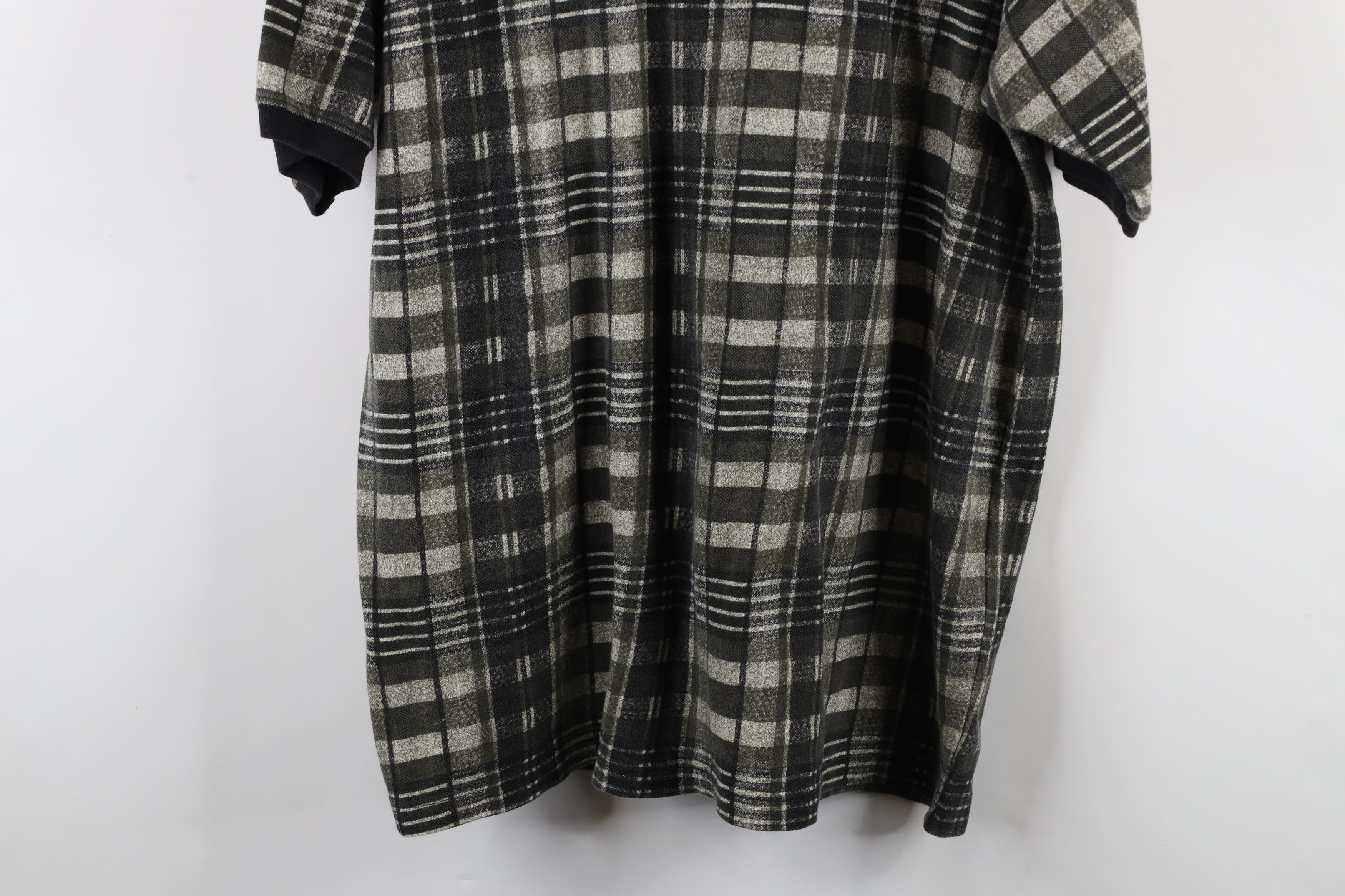Vintage Vintage 90s Streetwear Fit Denim Collar Polo Shirt Plaid Size US XL / EU 56 / 4 - 10 Thumbnail