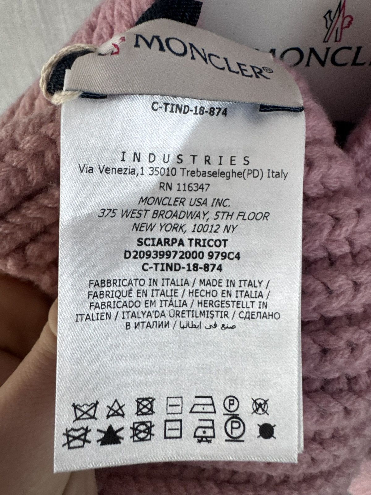 Moncler Moncler Scarf Pink Strickschal Size ONE SIZE - 5 Thumbnail