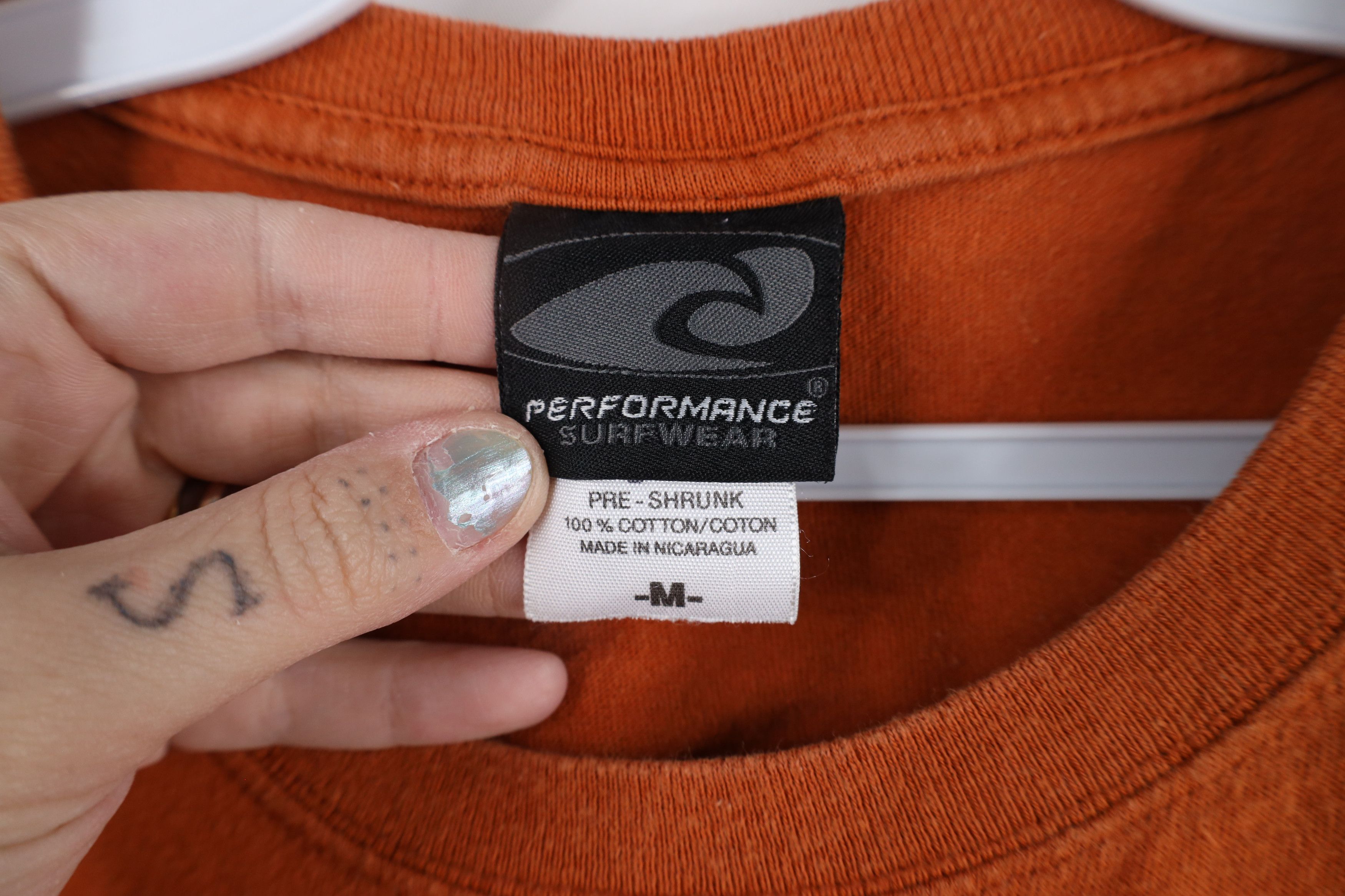Vintage Vintage 90s Streetwear Hawaii Surfing T-Shirt Orange Size US M / EU 48-50 / 2 - 5 Thumbnail