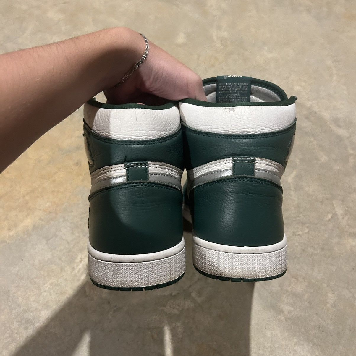 Jordan Brand × Nike Air Jordan 1 Retro High OG Gorge Green 2022 US 12 Size US 12 / EU 45 - 4 Thumbnail