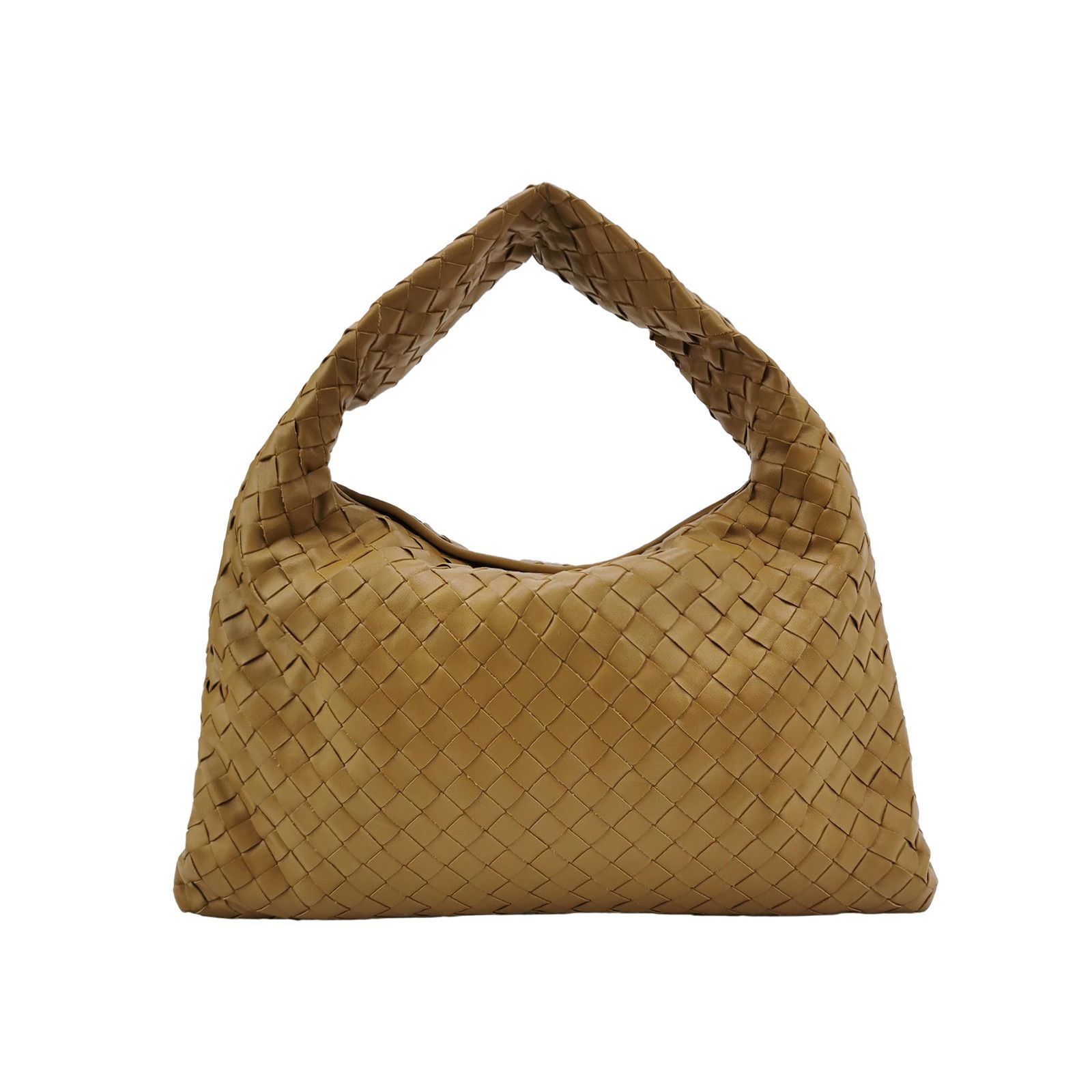 Bottega Veneta Intrecciato Leather Hop Shoulder Bag in Brown, Women's