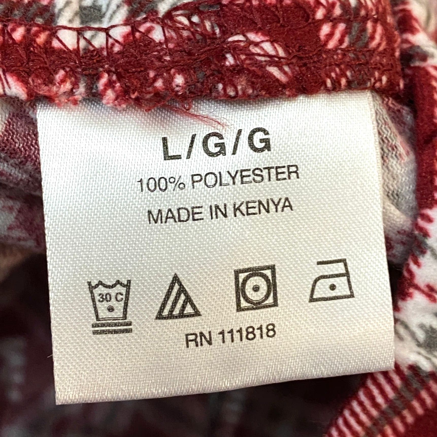 Michael Kors Michael Kors Loungewear Pants Mens Large Plaid MK Logo Pajama Pants Red White Size US 33 - 4 Thumbnail