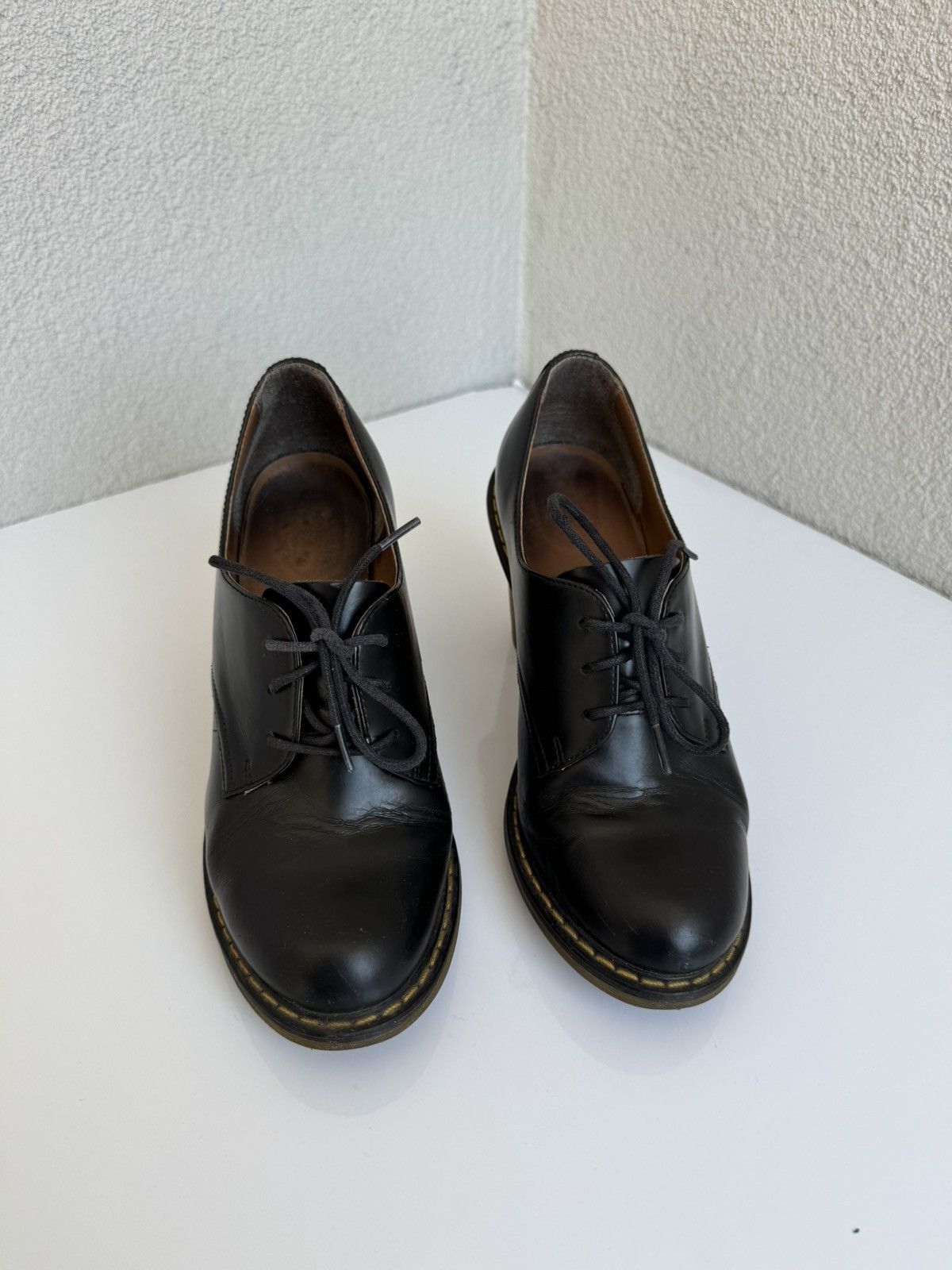 Dr. Martens Dr. Martens Women’s Black Leather Heeled Oxford Shoes Size US 6 / IT 36 - 2 Thumbnail