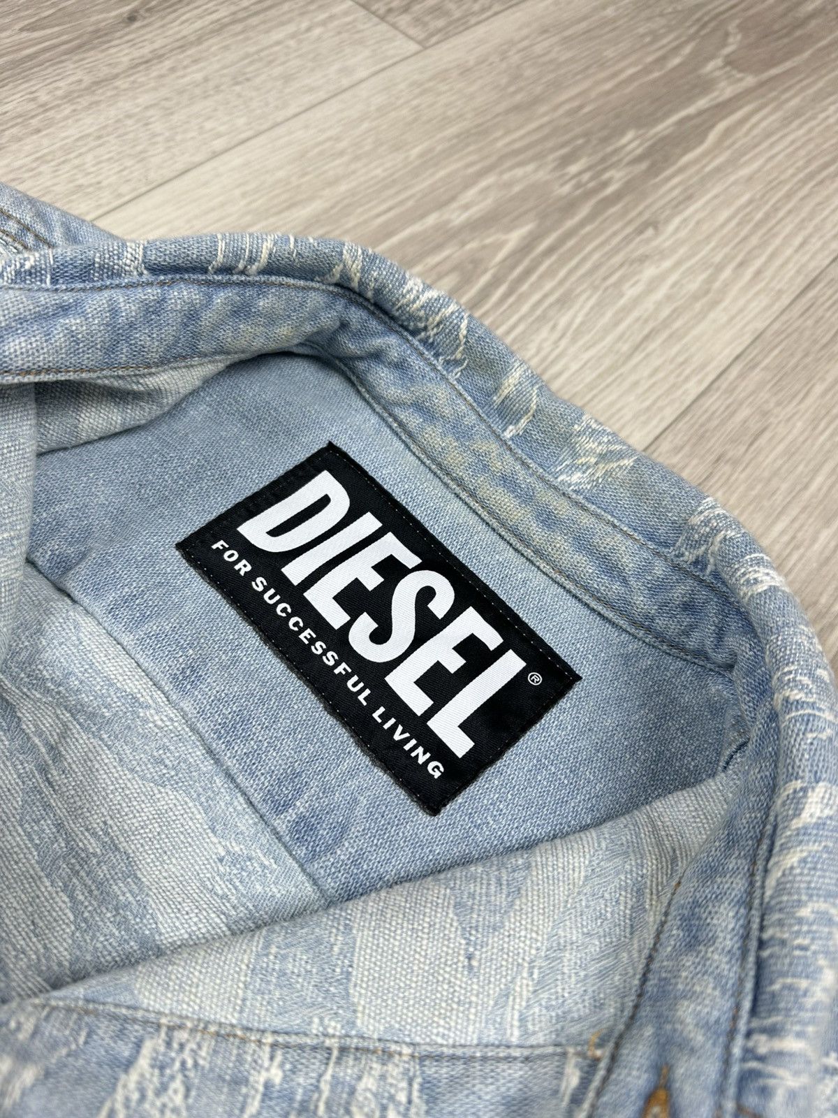 Diesel Diesel Wave Dirty Design Denim Jacket Size S Size US S / EU 44-46 / 1 - 8 Thumbnail