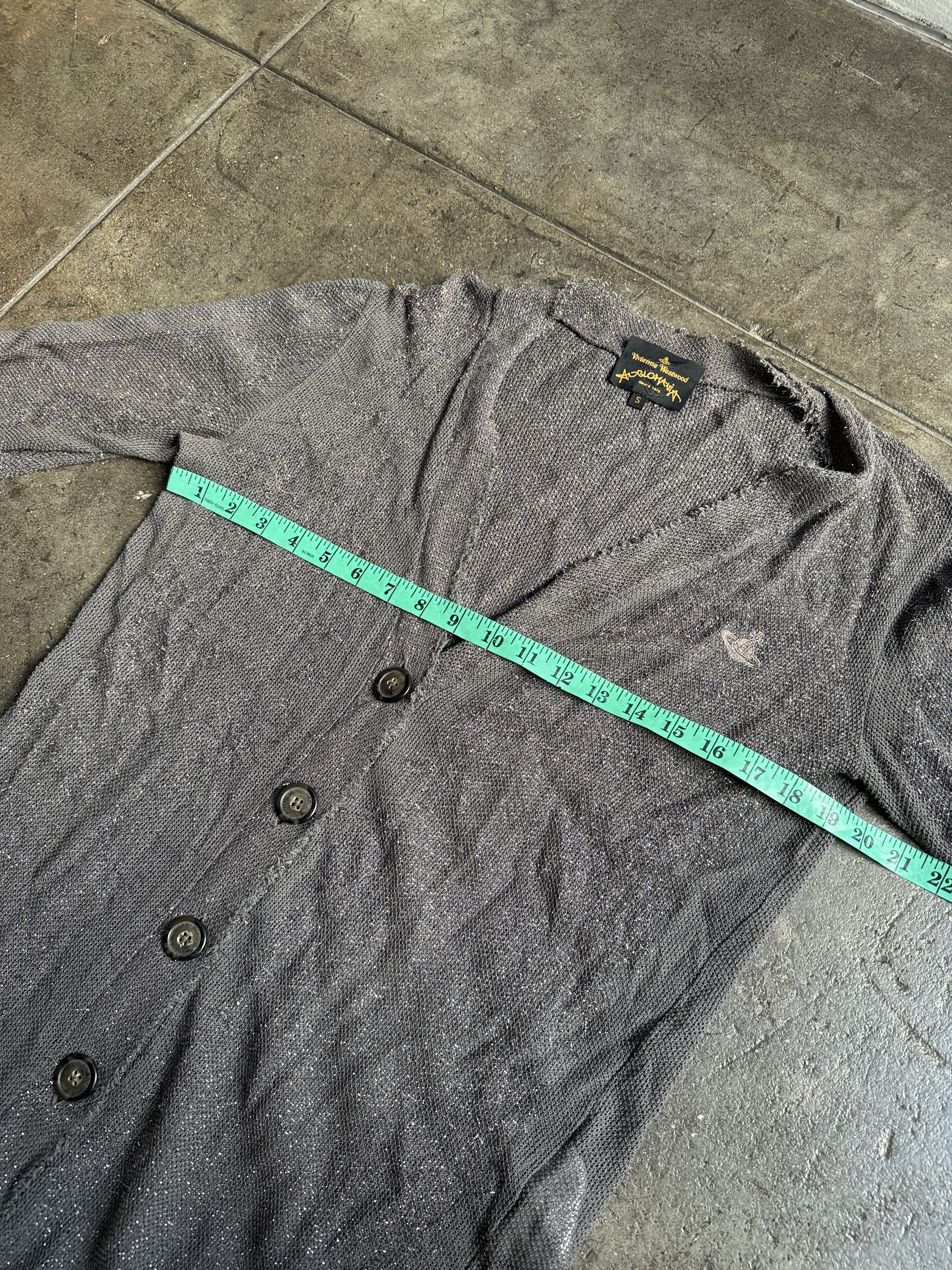1/1 Sample Anglomani 2-way Cardigan w/ Silver Loose Thread