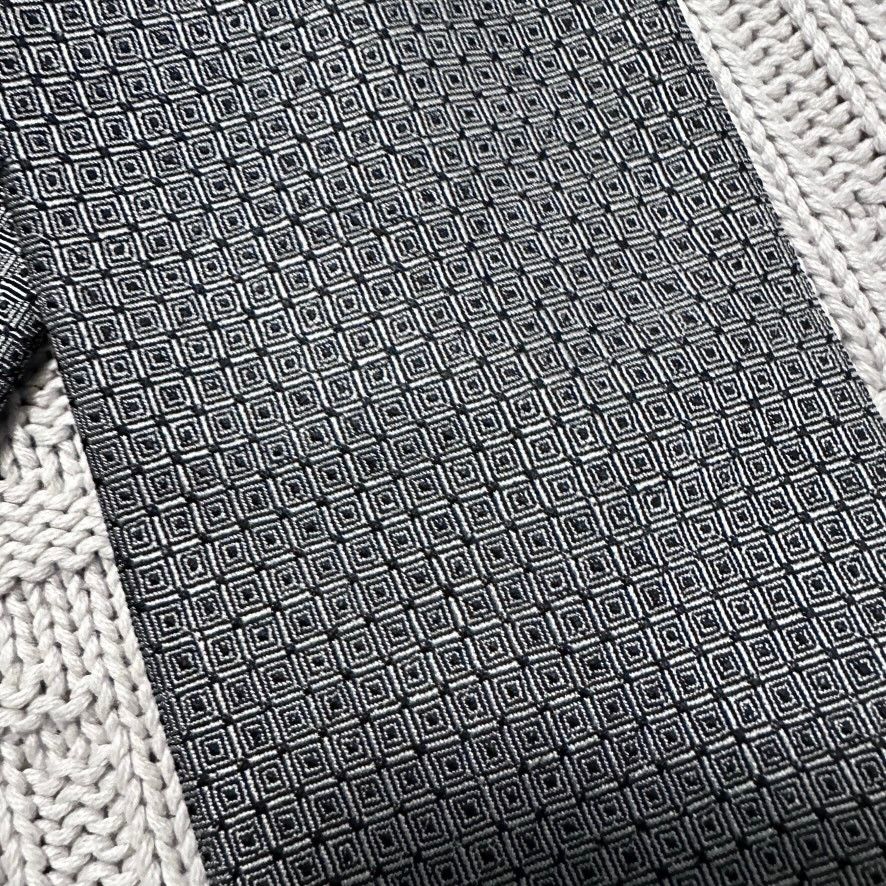 Polo Ralph Lauren Vintage Polo Ralph Lauren silver gray geometric silk tie Size ONE SIZE - 2 Thumbnail