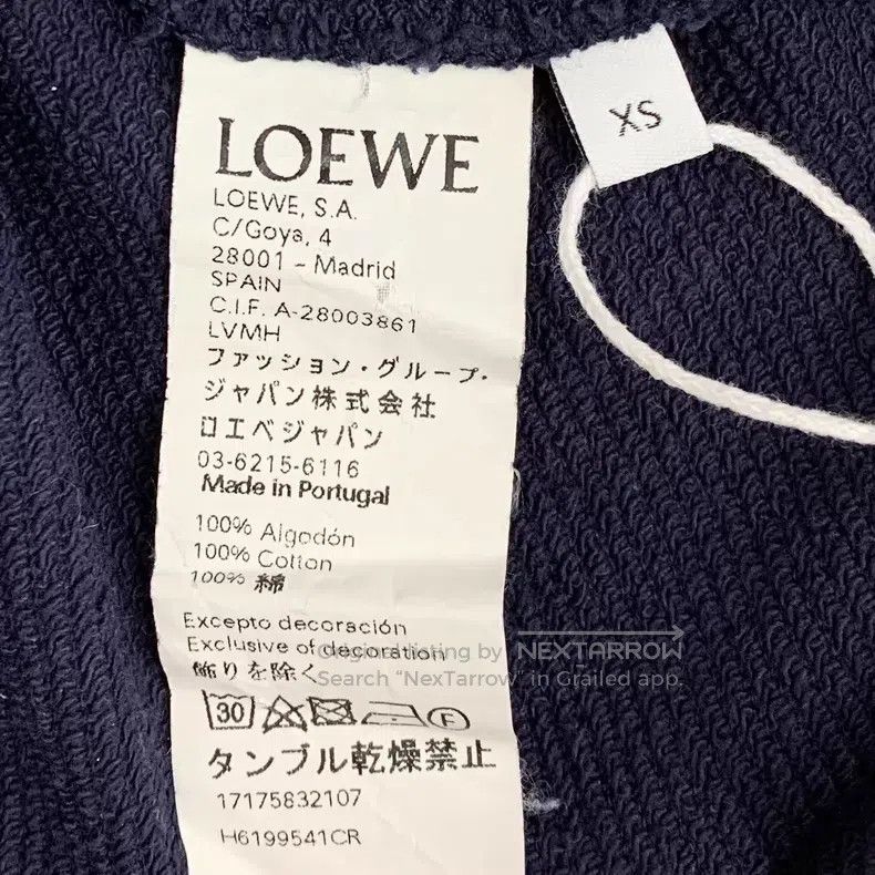 Loewe Loewe Dark Blue Logo Embroidered Cotton Crew Neck Long Sle Size XS / US 0-2 / IT 36-38 - 7 Thumbnail