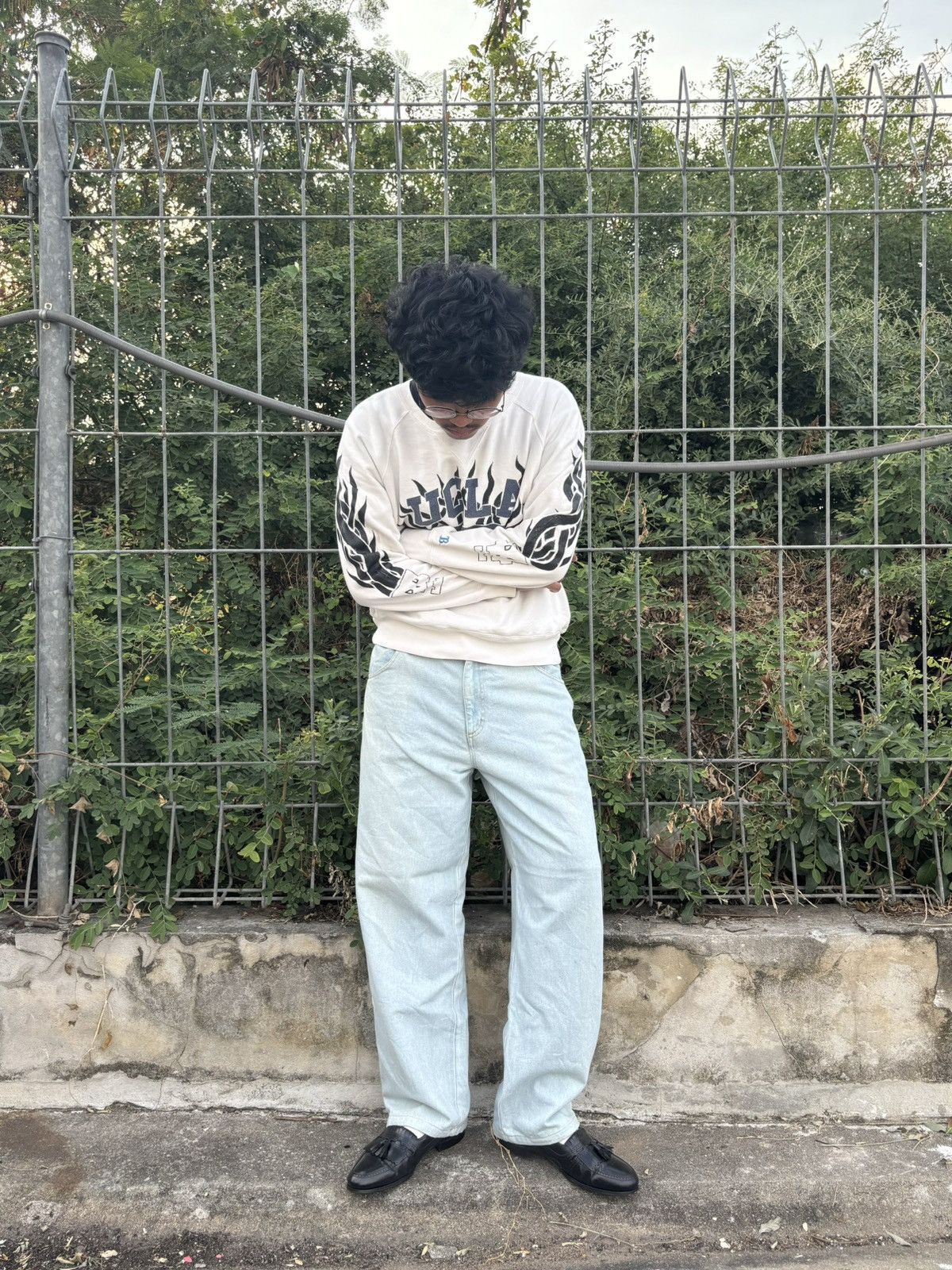 Vintage Vintage Paint UCLA Black Flame Sweatshirt Size US M / EU 48-50 / 2 - 4 Thumbnail