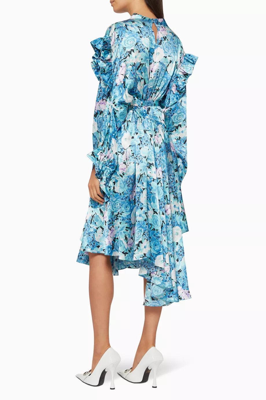Balenciaga o1y0625 Midi Dress in Multicolor Size S / US 4 / IT 40 - 3 Thumbnail