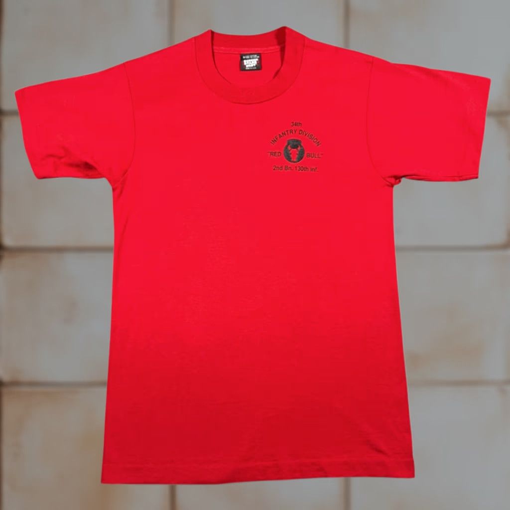 Vintage VINTAGE 34th INFANTRY DIVISION Shirt RED USA 80s Screen Stars Adult SMALL/Med Size US S / EU 44-46 / 1 - 1 Thumbnail