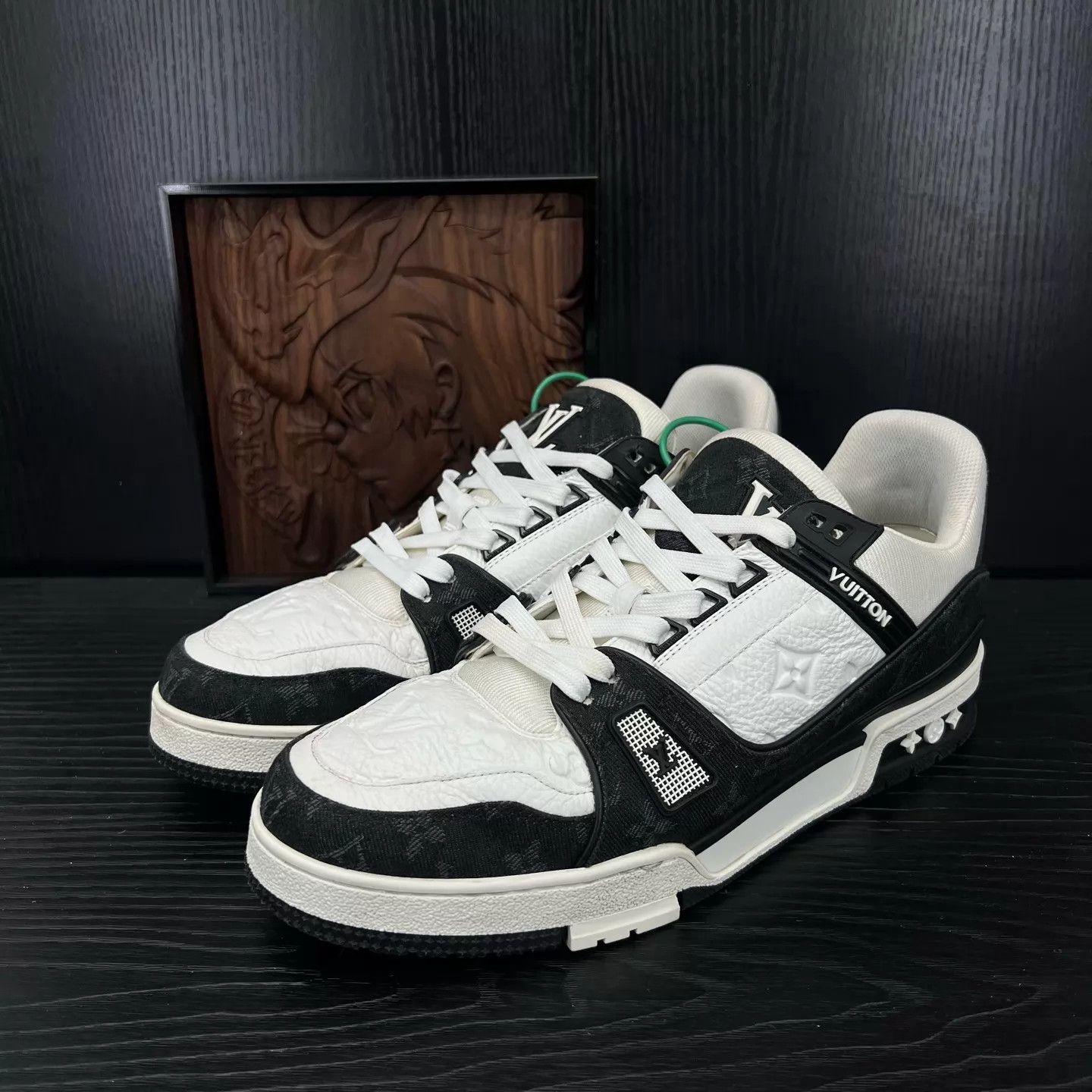 Louis Vuitton LV Trainer Black & White Denim 9.5 / 43.5 Size US 10.5 / EU 43-44 - 1 Thumbnail