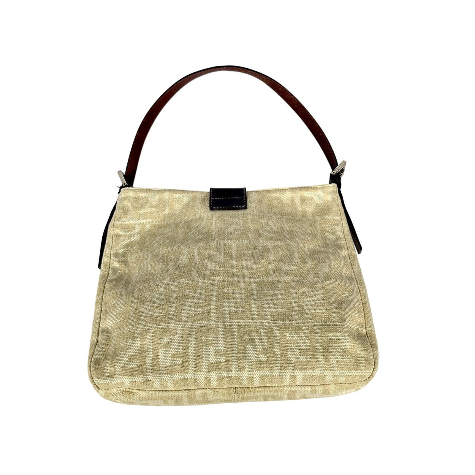 Fendi FENDI Zucca Canvas Mamma Baguette Shoulder Bag FF Beige Size ONE SIZE - 4 Thumbnail
