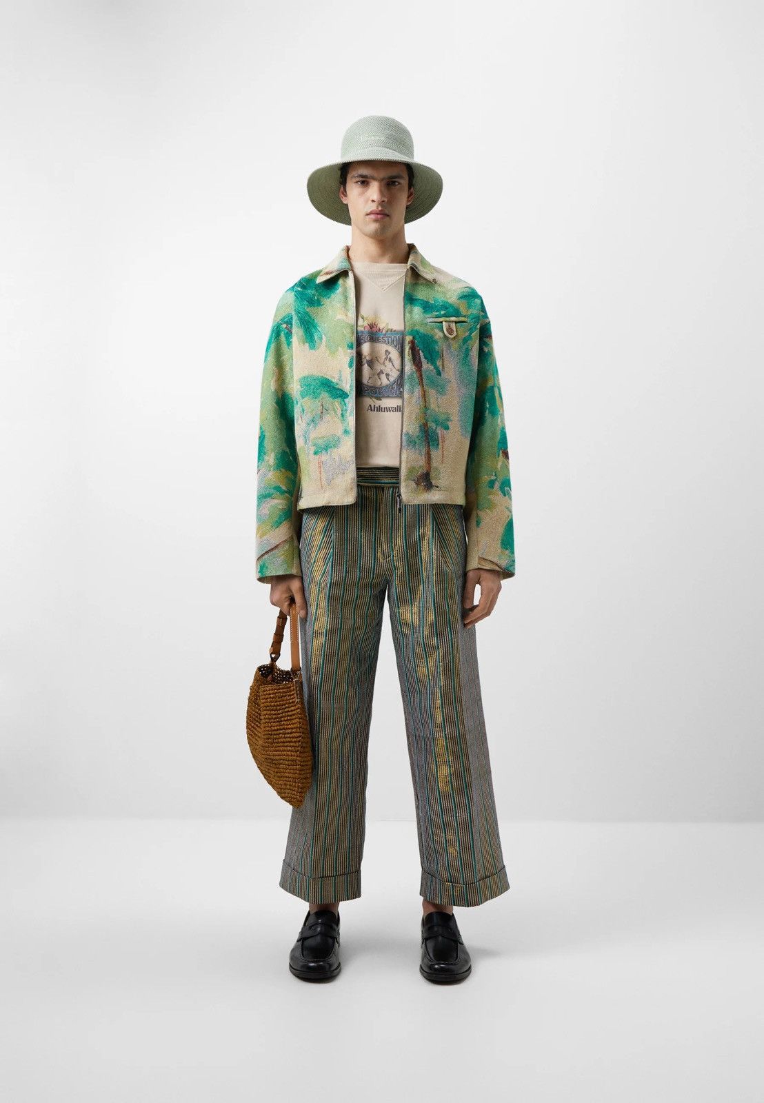 Emporio Armani !DS! FW22 Emporio Armani Green Palm Tree Summer Jacket Size US M / EU 48-50 / 2 - 4 Thumbnail