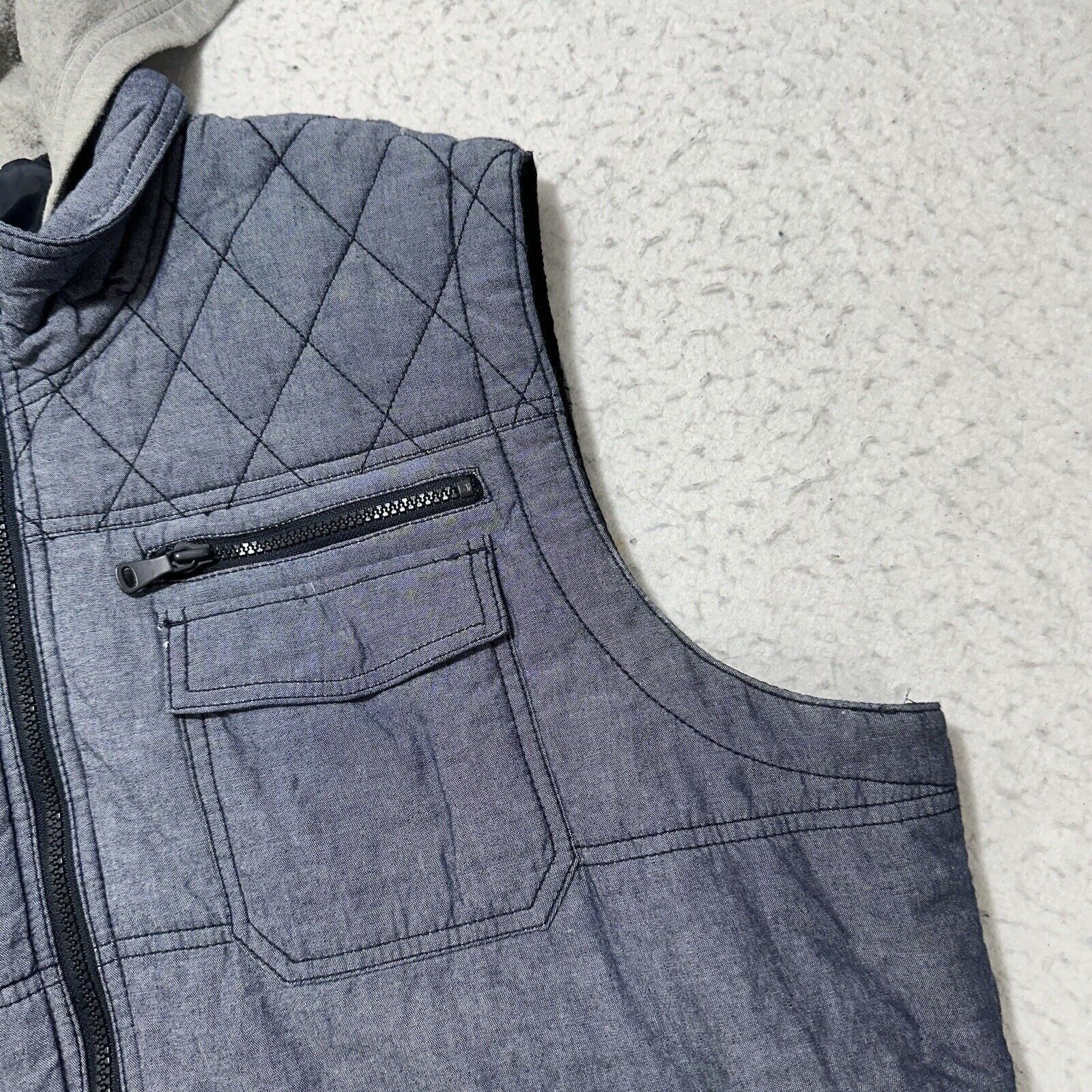 Bar III Bar III XXL Hooded Vest Sleeveless Jacket Quilted Navy Blue Size XXL / US 16-18 / IT 52-54 - 4 Thumbnail