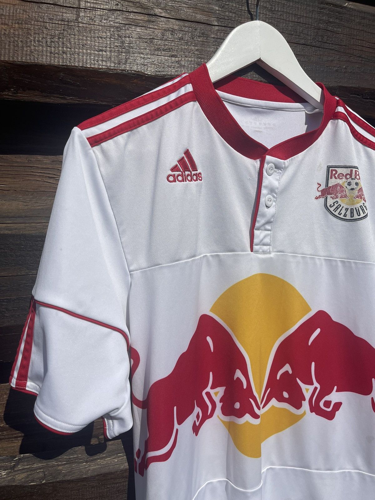 Adidas 2010 Adidas Salzburg Red Bull soccer jersey Size US L / EU 52-54 / 3 - 6 Thumbnail