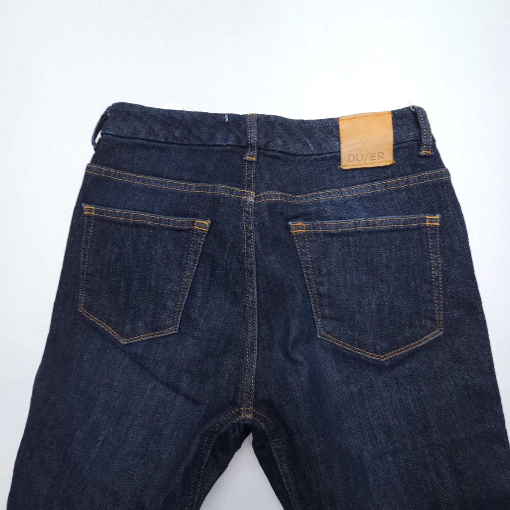 Vintage DU/ER Stay Dry Skinny Jeans Women Size 25 x 31 Blue Dark Warm Lined Cotton Blend Size 42" / US 20 - 3 Thumbnail