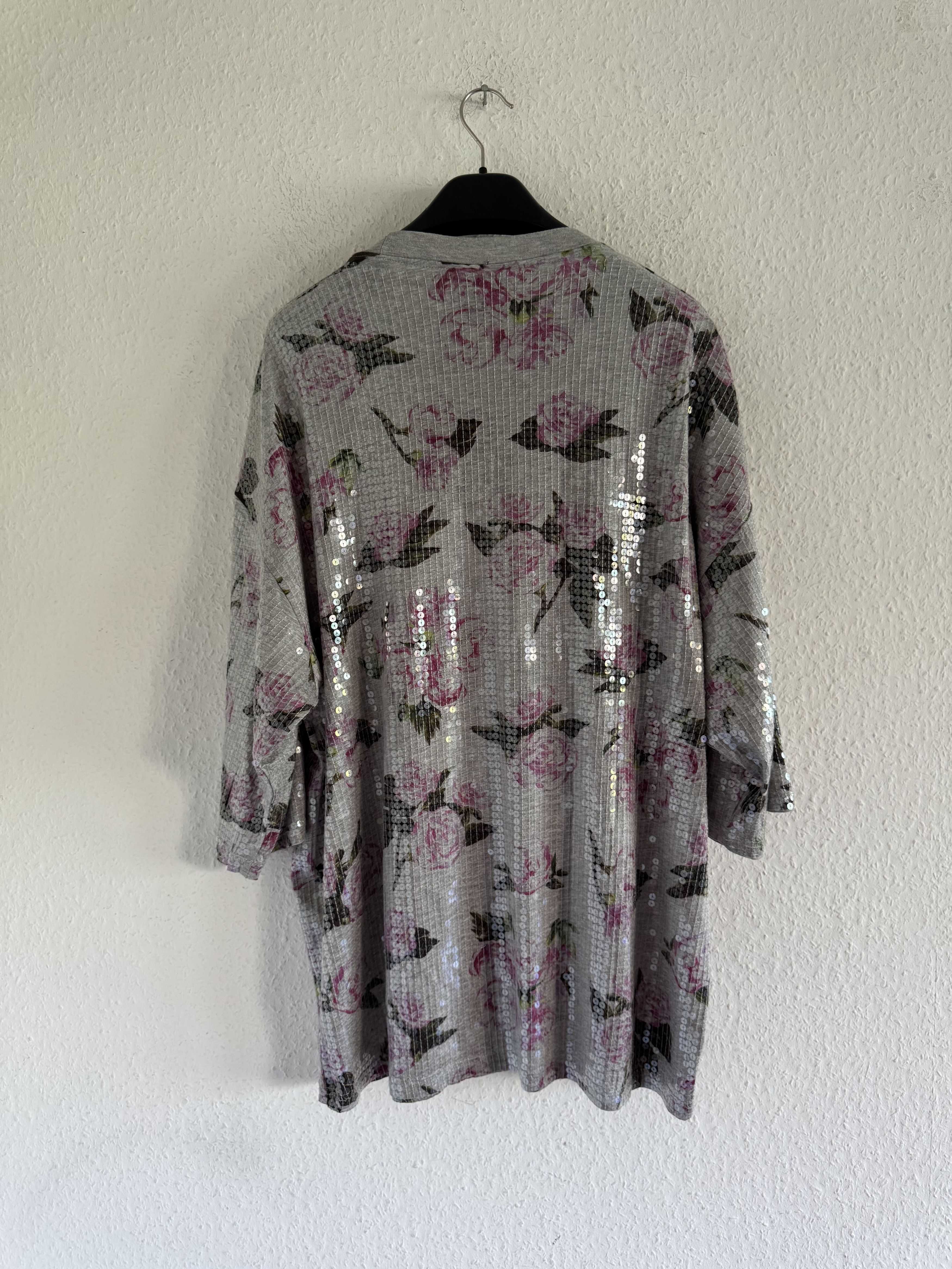 Adidas × Jeremy Scott Sequin Floral Oversized Long Shirt Dress Size US XXL / EU 58 / 5 - 9 Thumbnail