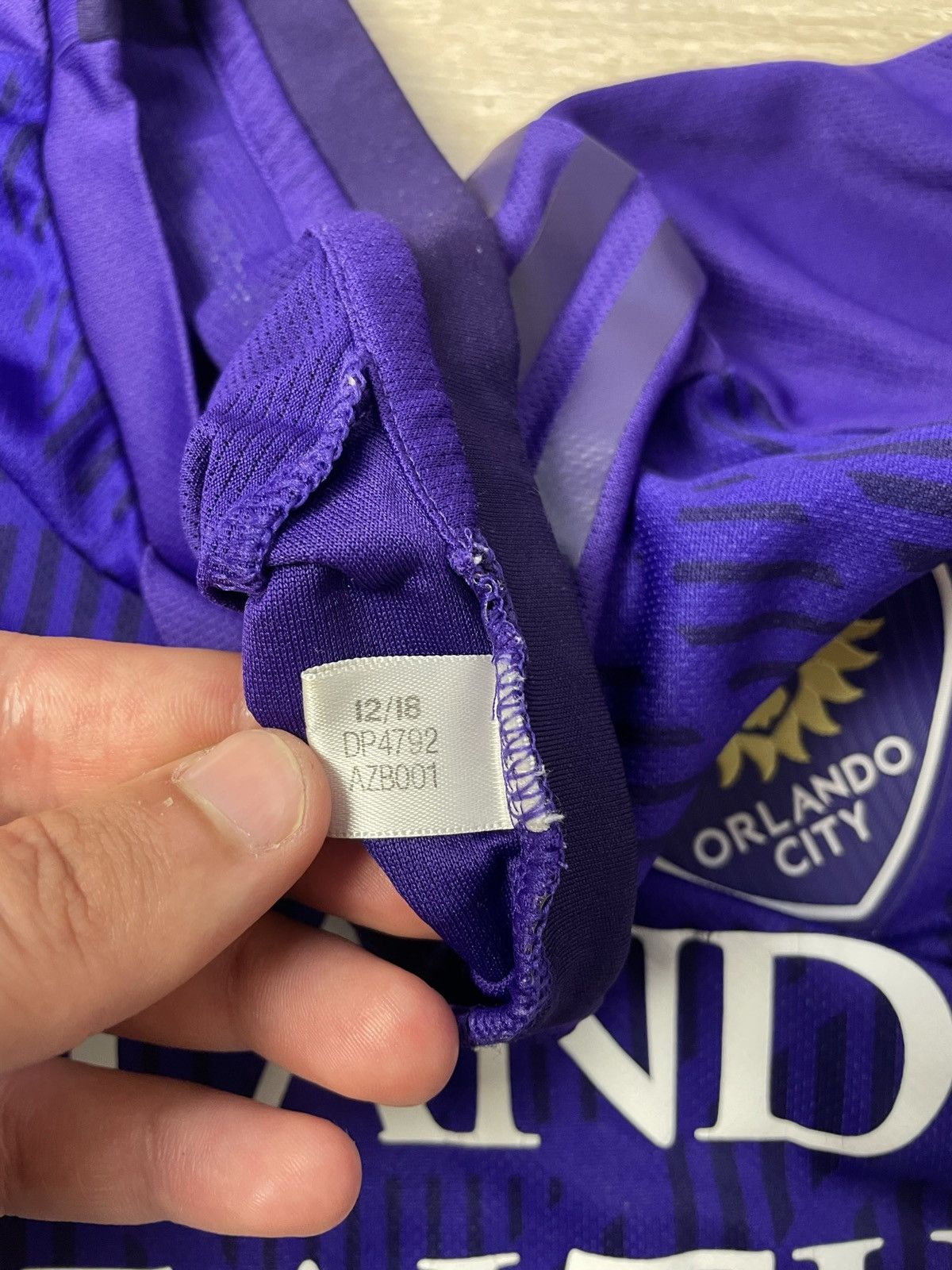 Adidas MLS ADIDAS ORLANDO CITY 19/20 HOME SOCCER JERSEY Mens L Size US L / EU 52-54 / 3 - 11 Thumbnail