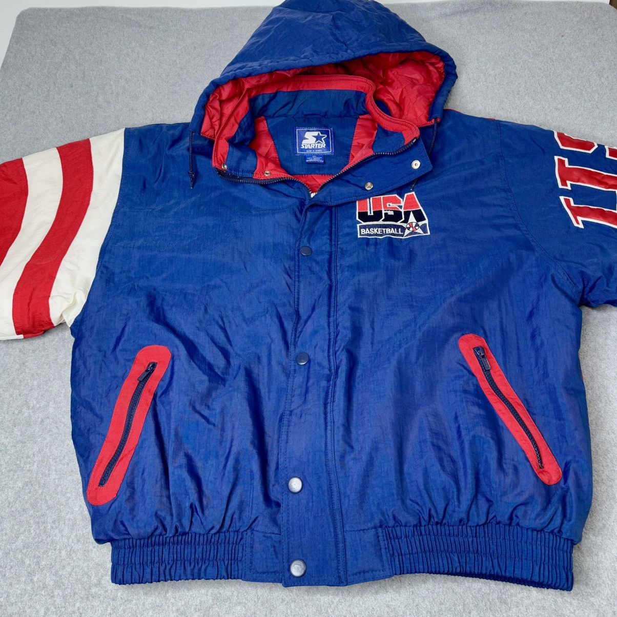 Starter Vtg Olympic USA Basketball 90s Starter Coat America XL Size US XL / EU 56 / 4 - 5 Thumbnail