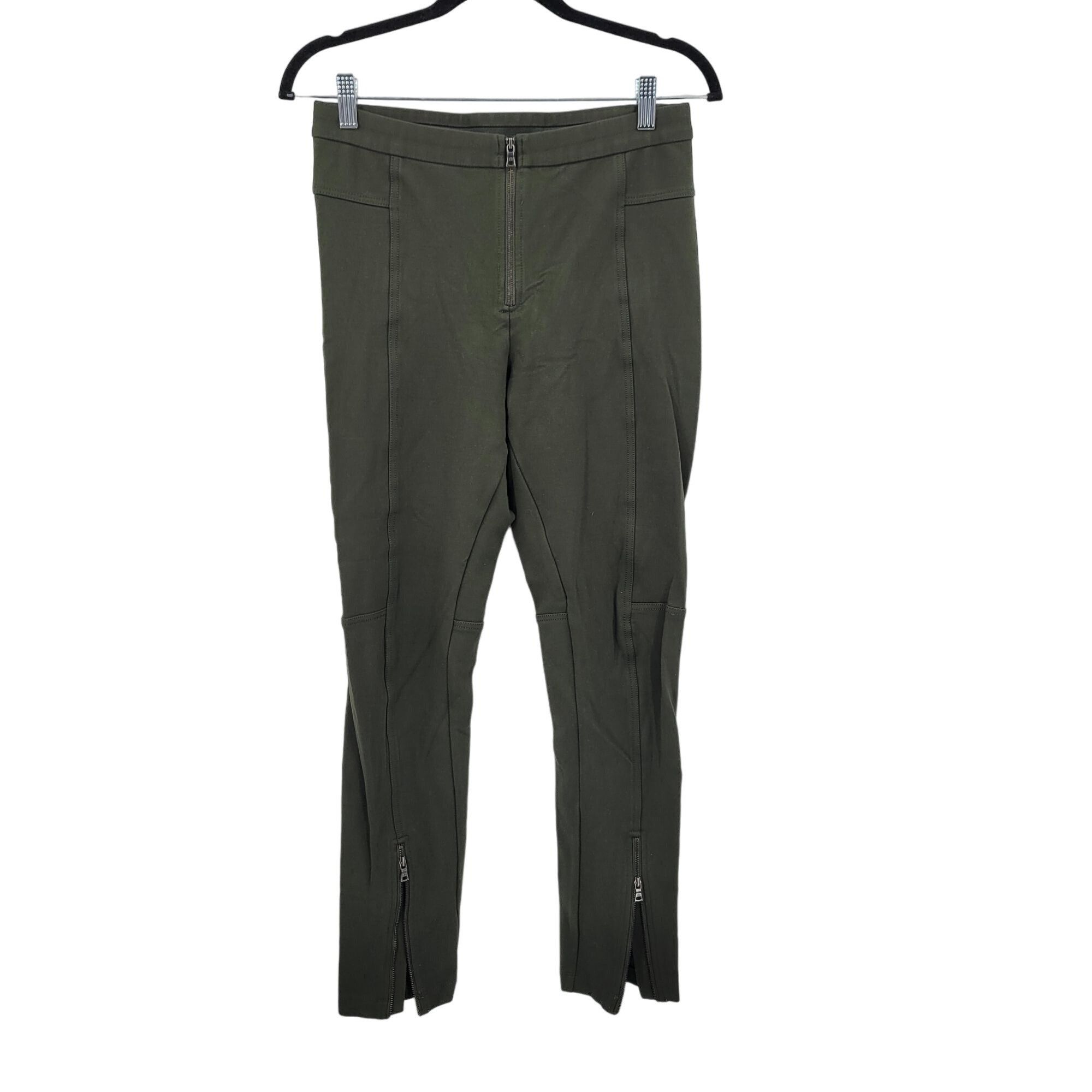 Other BCBGMaxAzria Christopher Olive Green Leggings Moto Pants M Z Size 27" / US 4 / IT 40 - 3 Thumbnail