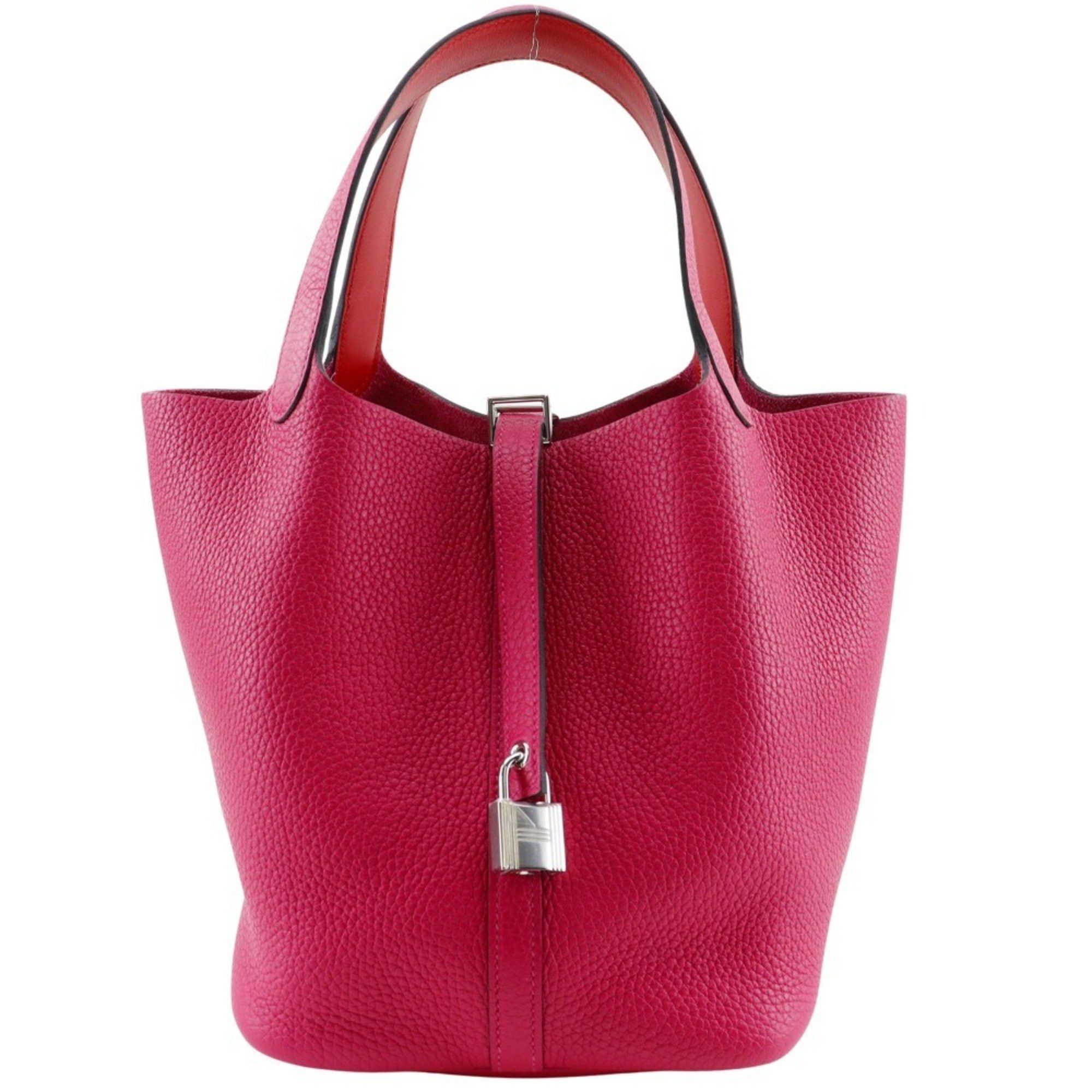 Hermes Hermes Picotin Lock MM Handbag Togo Rose Extreme 2017 Pink A Belt Clasp LockMM Women's Size ONE SIZE - 1 Thumbnail