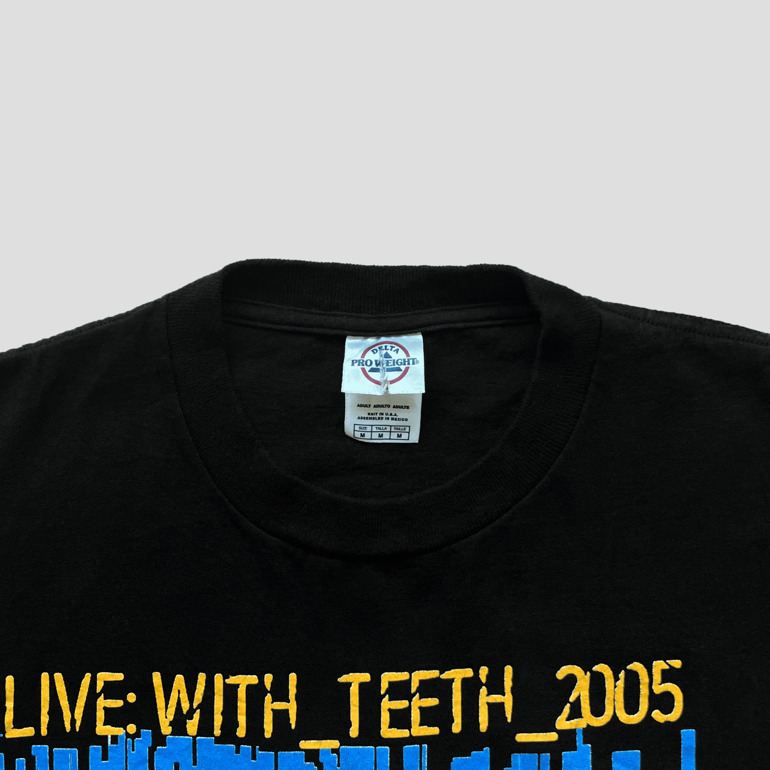Band Tees Vintage 2005 Nine Inch Nails With Teeth Live T-Shirt Size US M / EU 48-50 / 2 - 3 Thumbnail