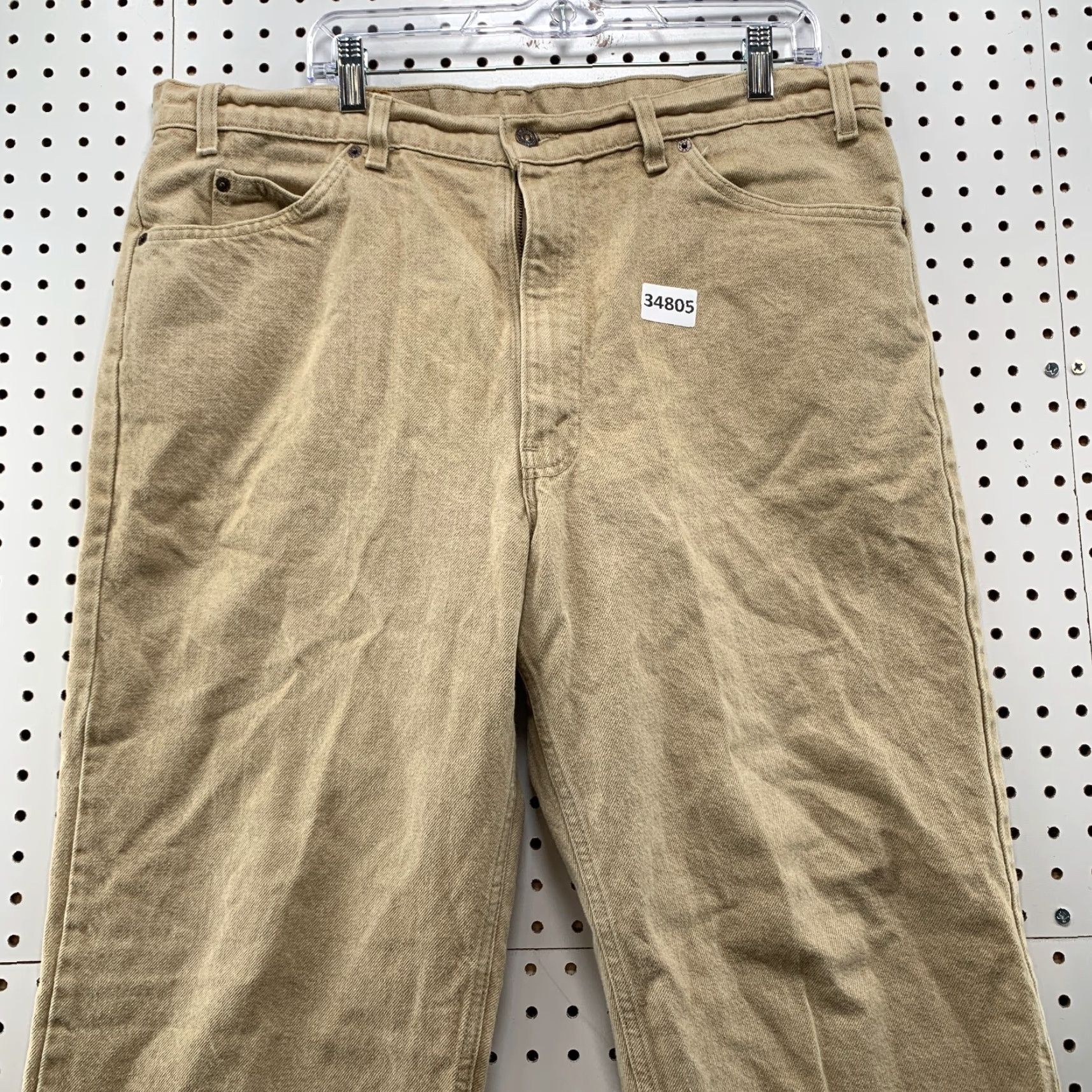 Levi's VINTAGE Levi's 550 Jeans Mens 38x29 Tan Denim Orange Tab Relaxed Fit 90s Size US 38 / EU 54 - 6 Thumbnail