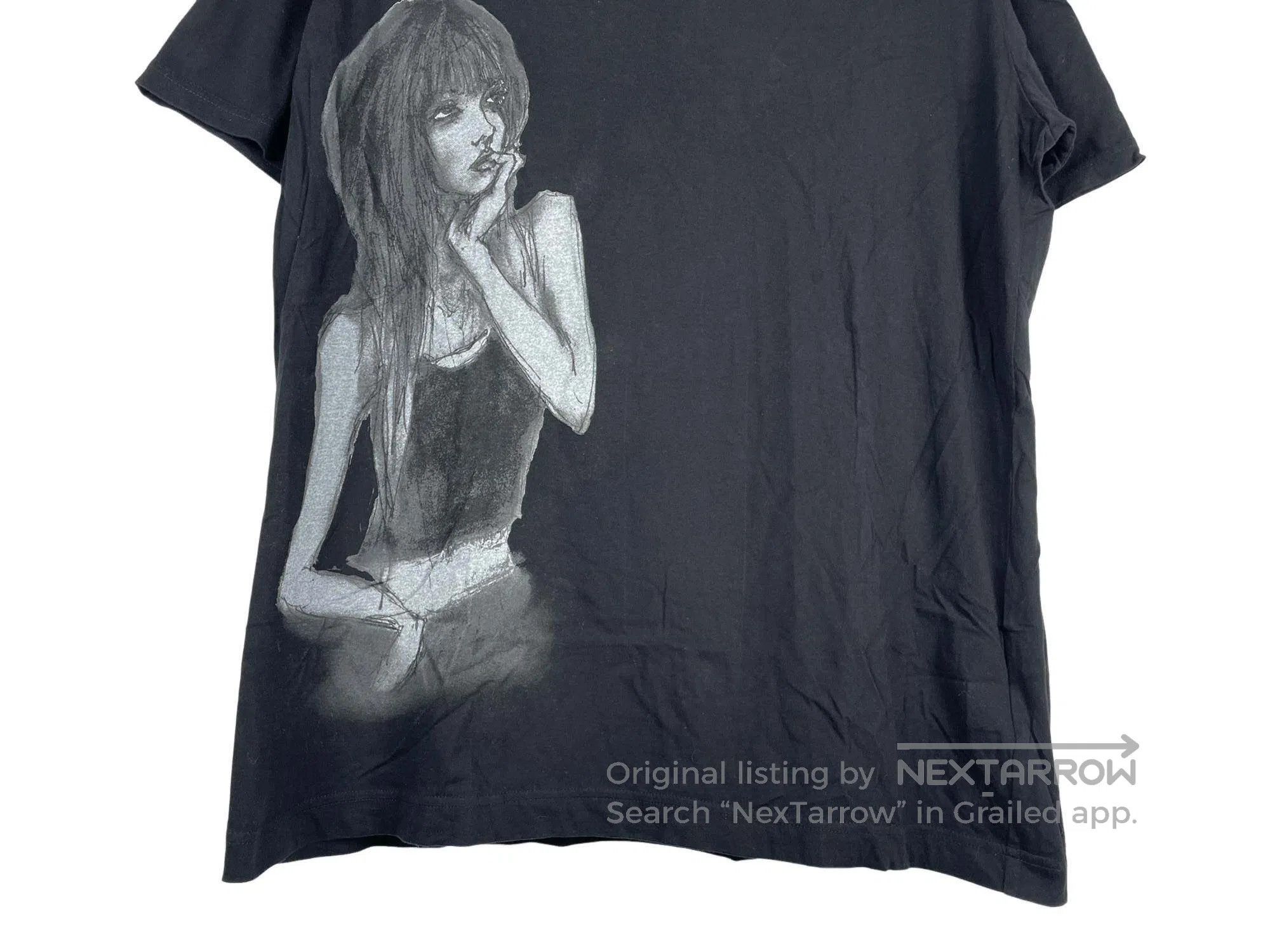 Yohji Yamamoto YOHJI YAMAMOTO Sketch Girl Portrait Cotton Short Sleeve Size US L / EU 52-54 / 3 - 4 Thumbnail