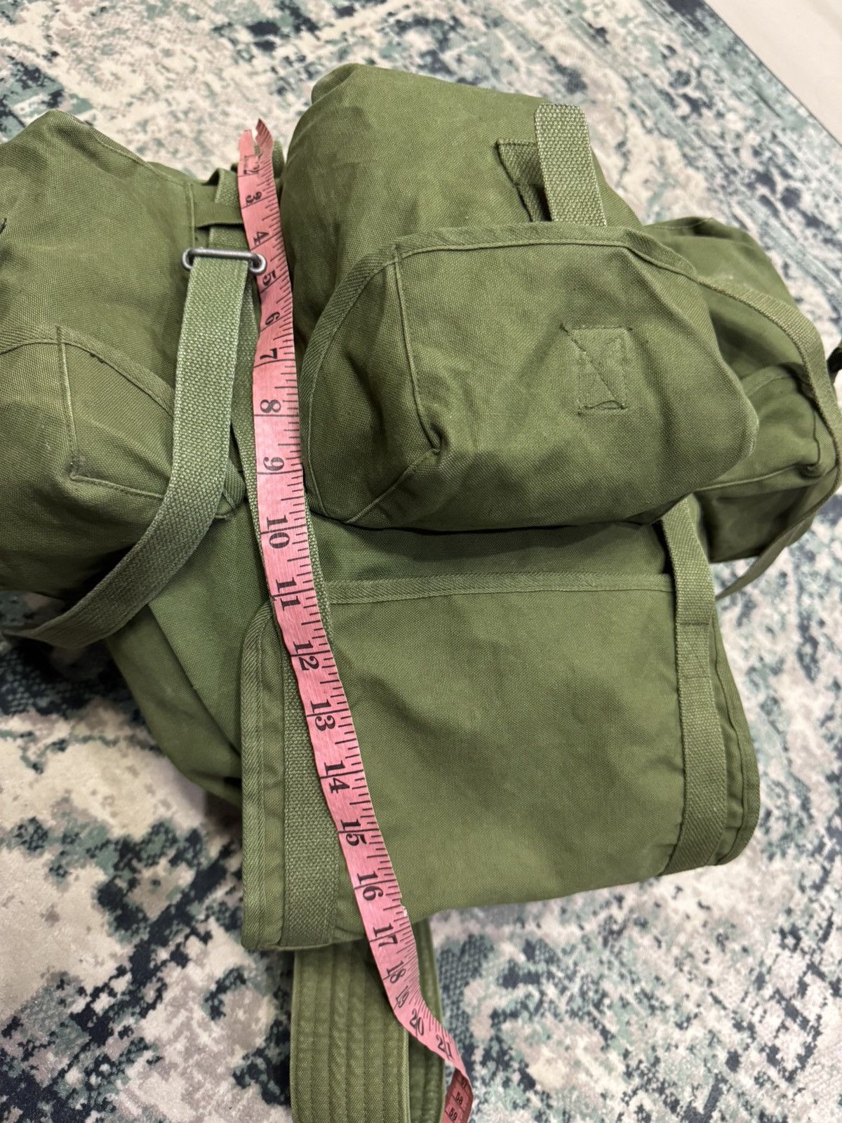 Vintage WWII WW2 US ARMY STYLE POUCH HAVERSACK BACKPACK US M14 BAG Size ONE SIZE - 9 Thumbnail