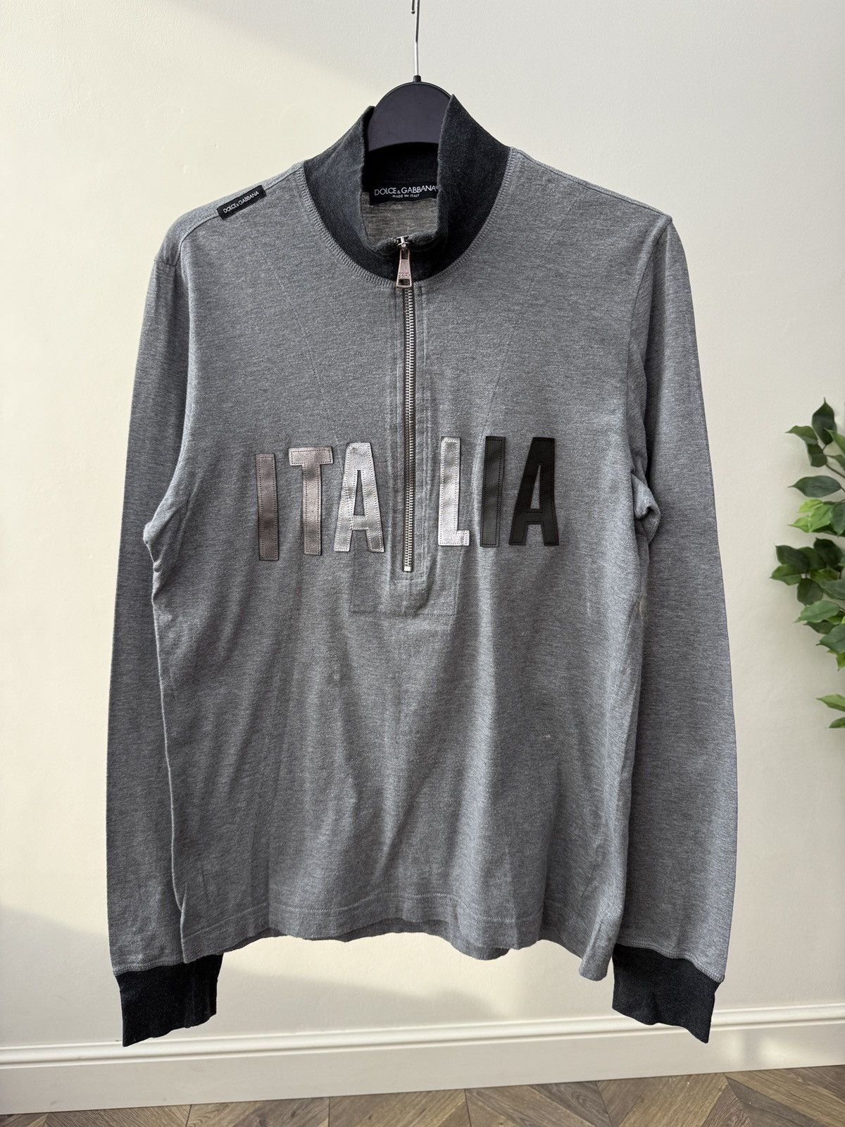 Dolce & Gabbana Vintage Dolce Gabbana Italia Big Logo 1/4 Zip long sleeve Size US M / EU 48-50 / 2 - 3 Thumbnail