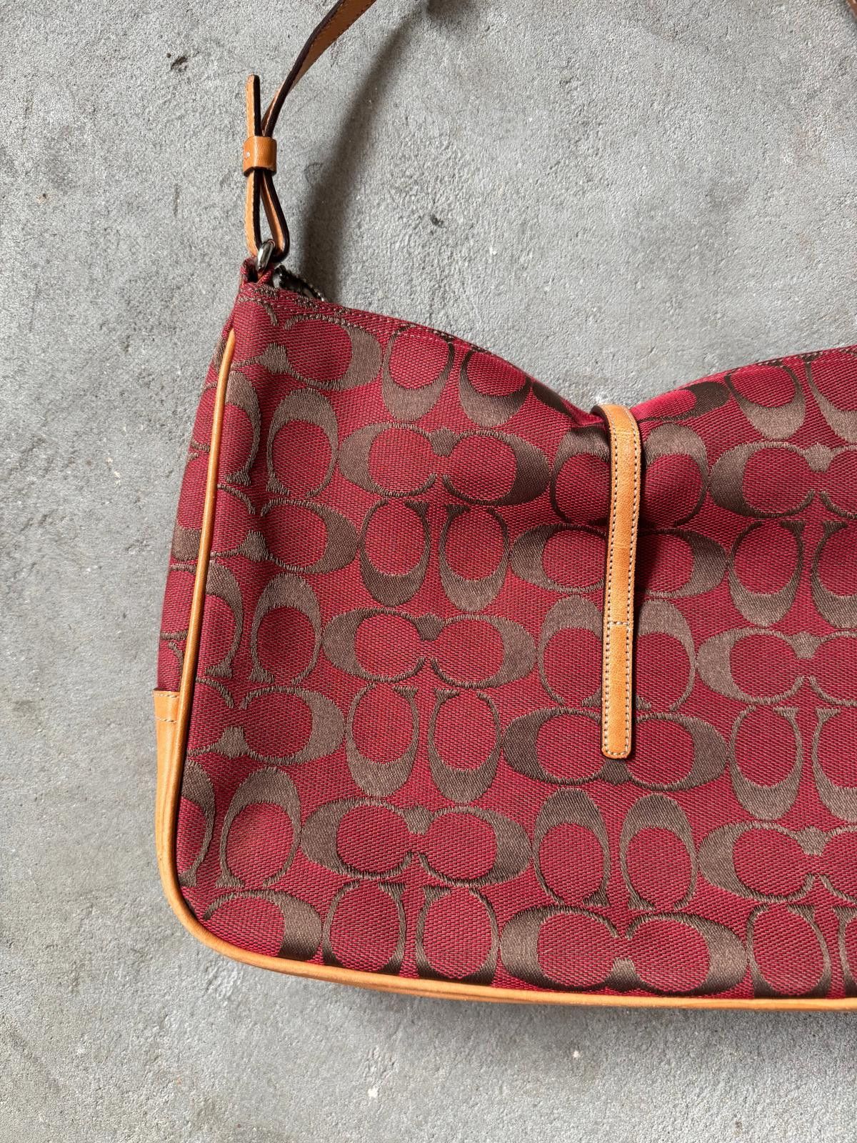 Coach Coach Hobo Signature Clip Canvas Handbag 'Red/Beige' Size ONE SIZE - 5 Thumbnail