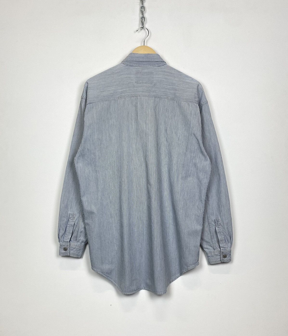 Levi's Vintage 90’s Levi’s Striped Shirt Heavyweight Men’s Y2K Blue Size US M / EU 48-50 / 2 - 8 Thumbnail