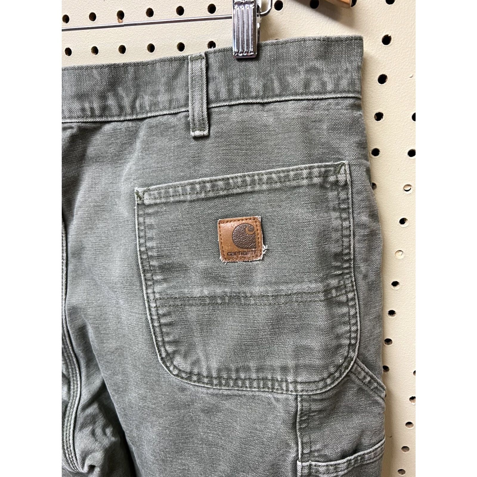 Carhartt VINTAGE Carhartt Carpenter Pants Green 36 X 30 Lined Distressed USA Regular Men’s Pants Size US 36 / EU 52 - 3 Thumbnail