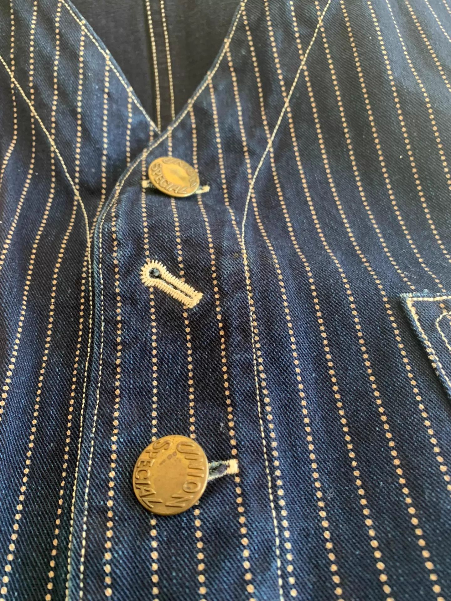 Freewheelers FREEWHEELERS Dot Discharge Stripe WABASH Vest 42 Size US XS / EU 42 / 0 - 5 Thumbnail