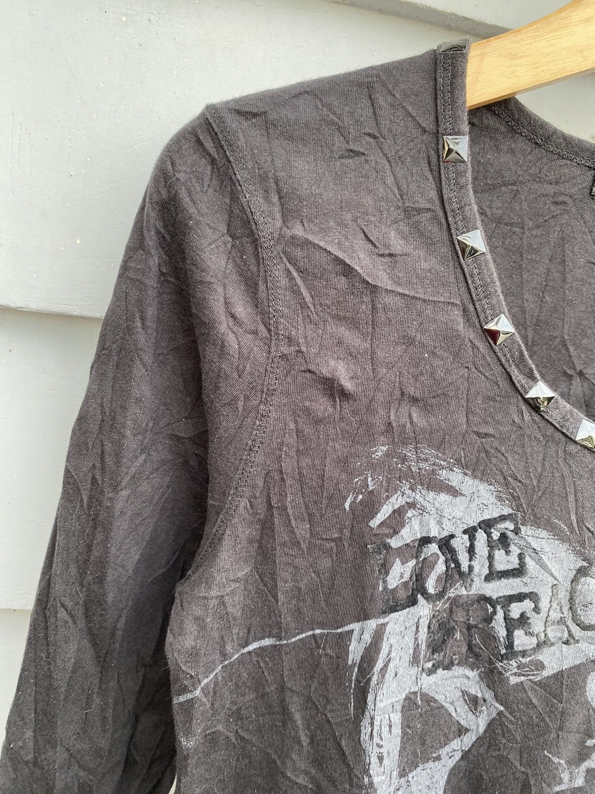 If Six Was Nine Samuel & Kevin Neck Studed Punk Empire Dark Luxury Style Size L / US 10 / IT 46 - 3 Thumbnail