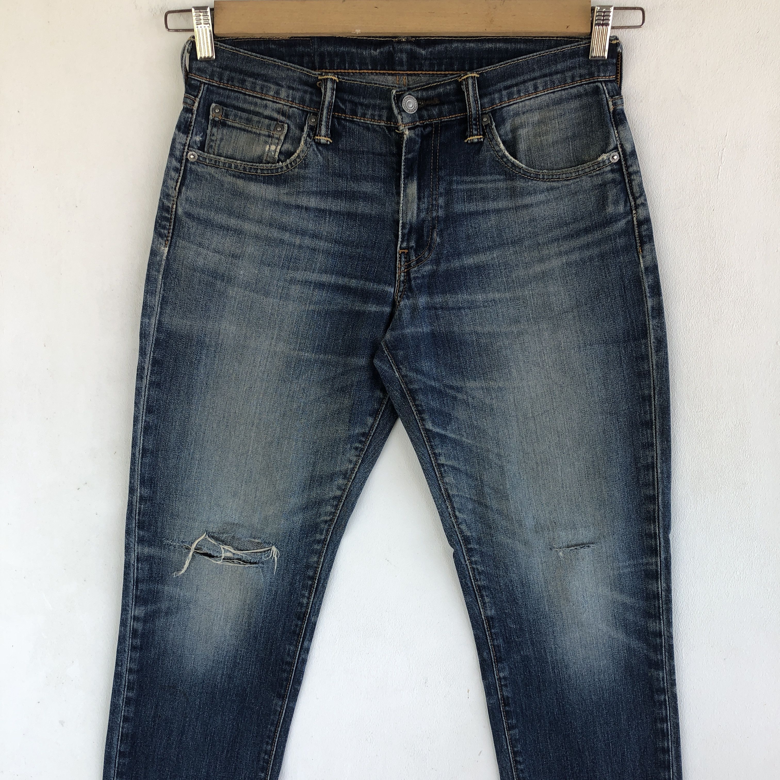 Levi's Vintage Levis 511 Skinny Jeans Distressed Levi's Faded Denim Size US 30 / EU 46 - 3 Thumbnail