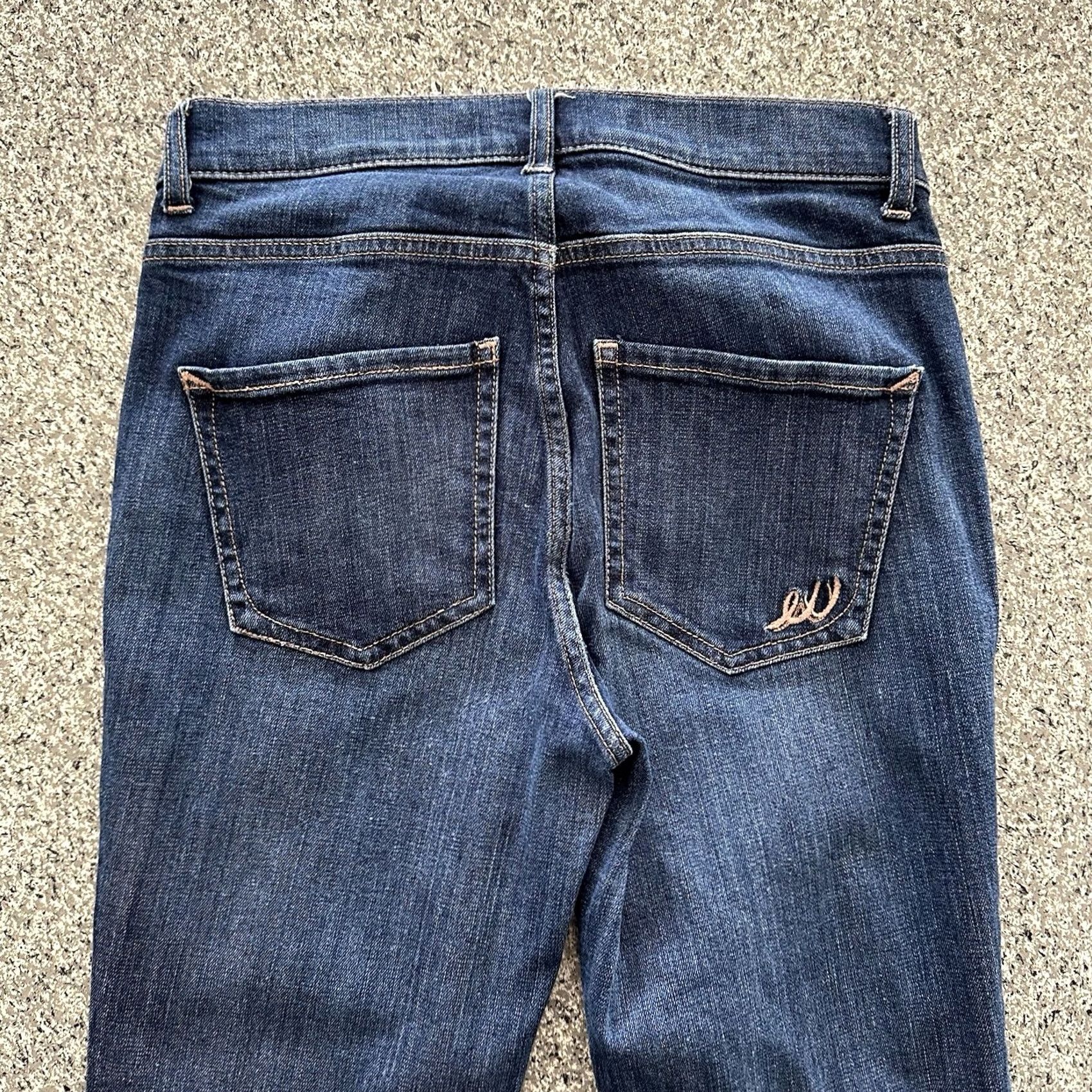 Express Express Jeans Womens 2 Blue 27x26 Bell Crop High Rise Wash Stretch Size 27" / US 4 / IT 40 - 4 Thumbnail