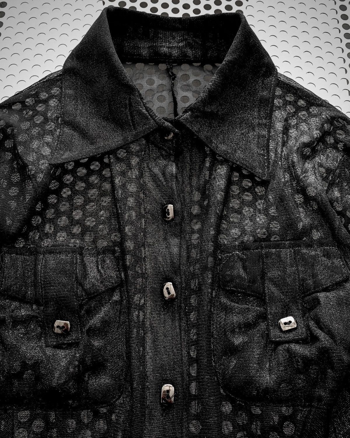 Le Grande Bleu (L.G.B.) 2000S ITM Nocturnal Bondage Mesh Shirt-Jacket Size S / US 4 / IT 40 - 3 Thumbnail