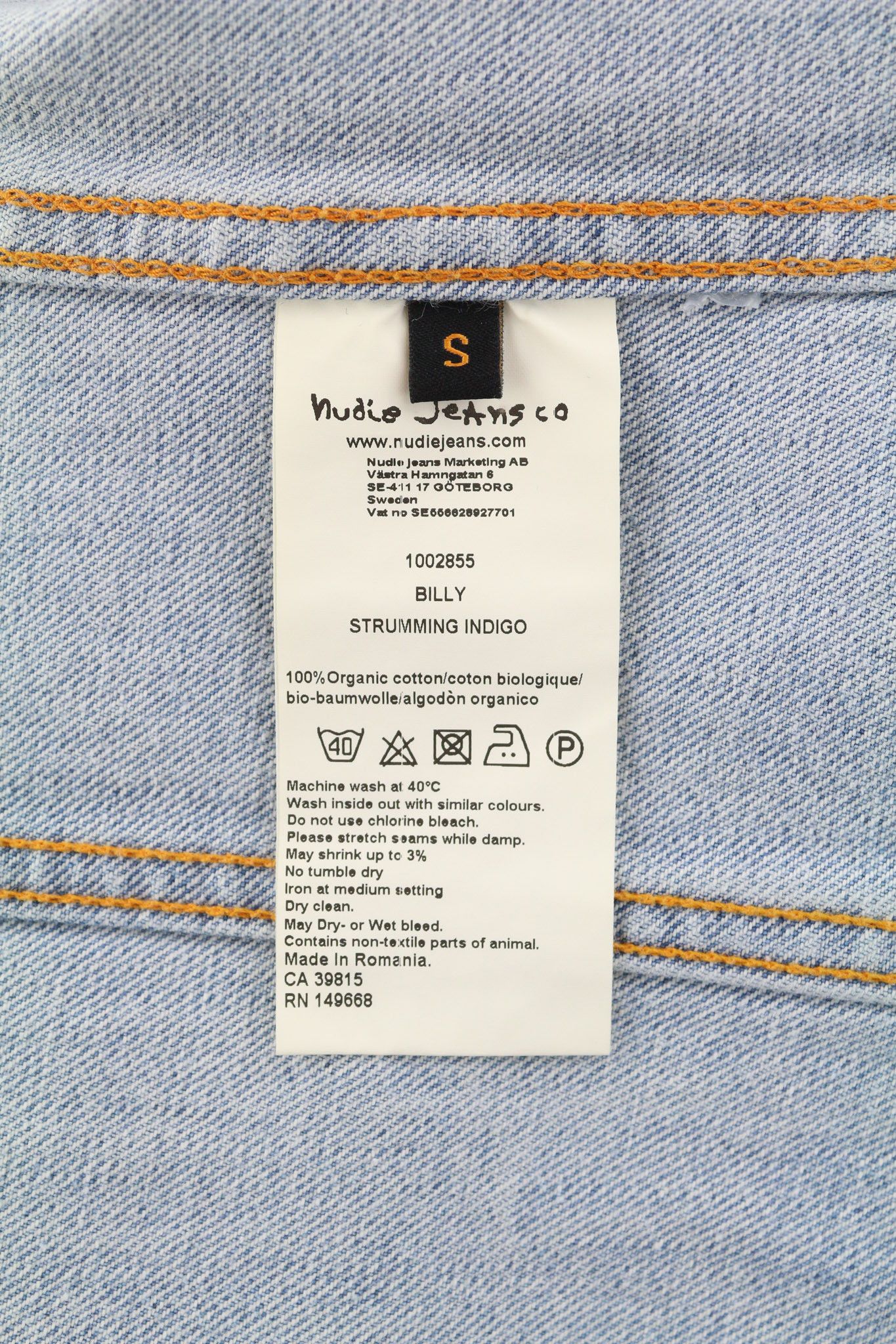 Nudie Jeans BILLY S Strumming Indigo Cotton Denim Blue Jacket 82449 Size US S / EU 44-46 / 1 - 7 Thumbnail