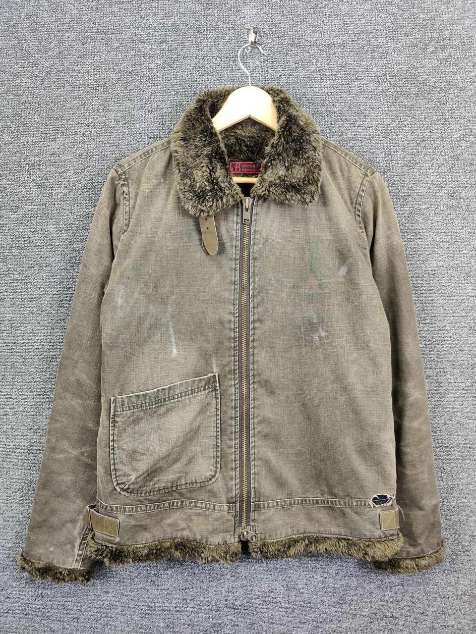 Johnbull Vintage John Bull Kojima Japan Denim Shearling Fur Jacket Size US L / EU 52-54 / 3 - 1 Thumbnail