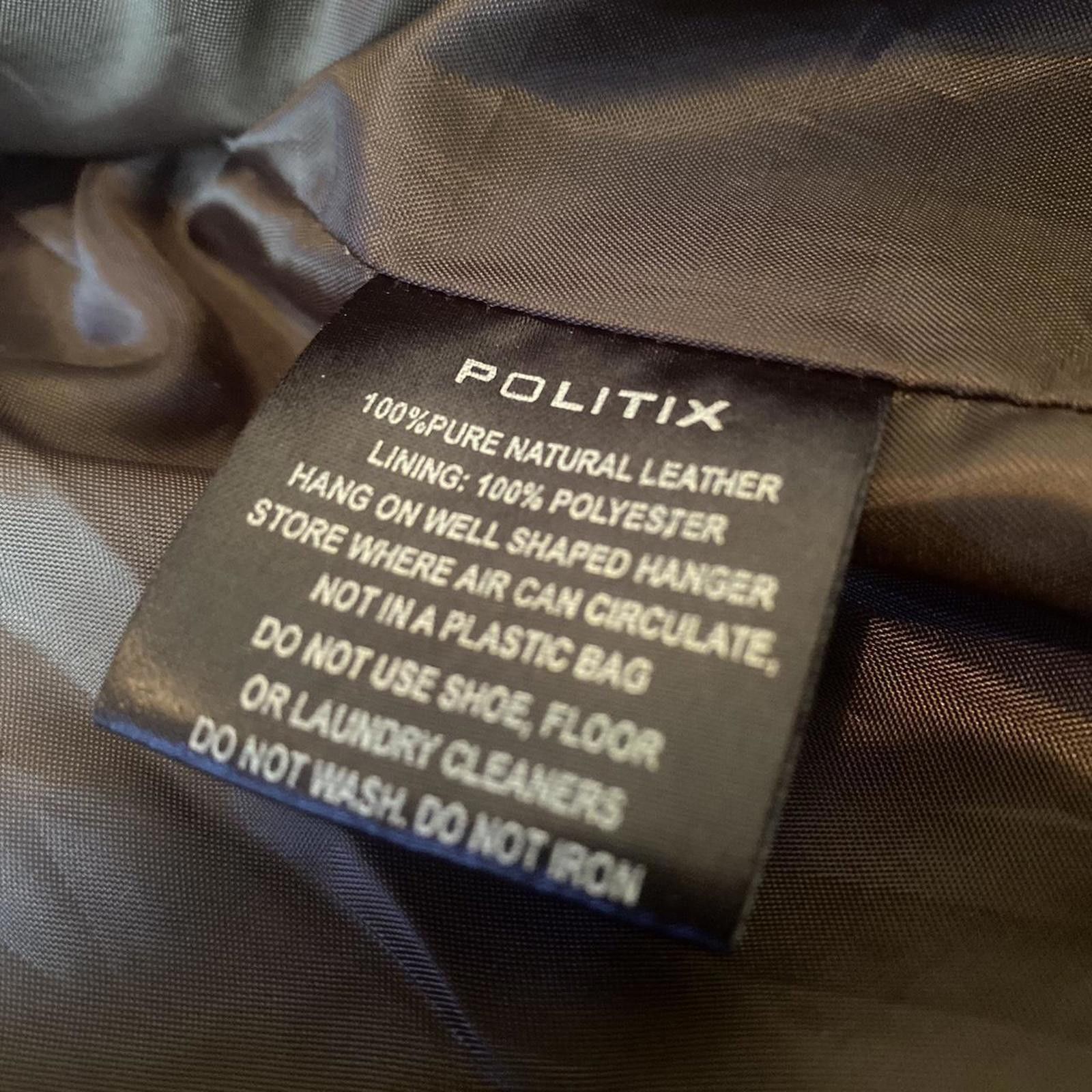 Sneaker Politics Men’s politix natural leather jacket zip up ribbed collar Size US M / EU 48-50 / 2 - 3 Thumbnail