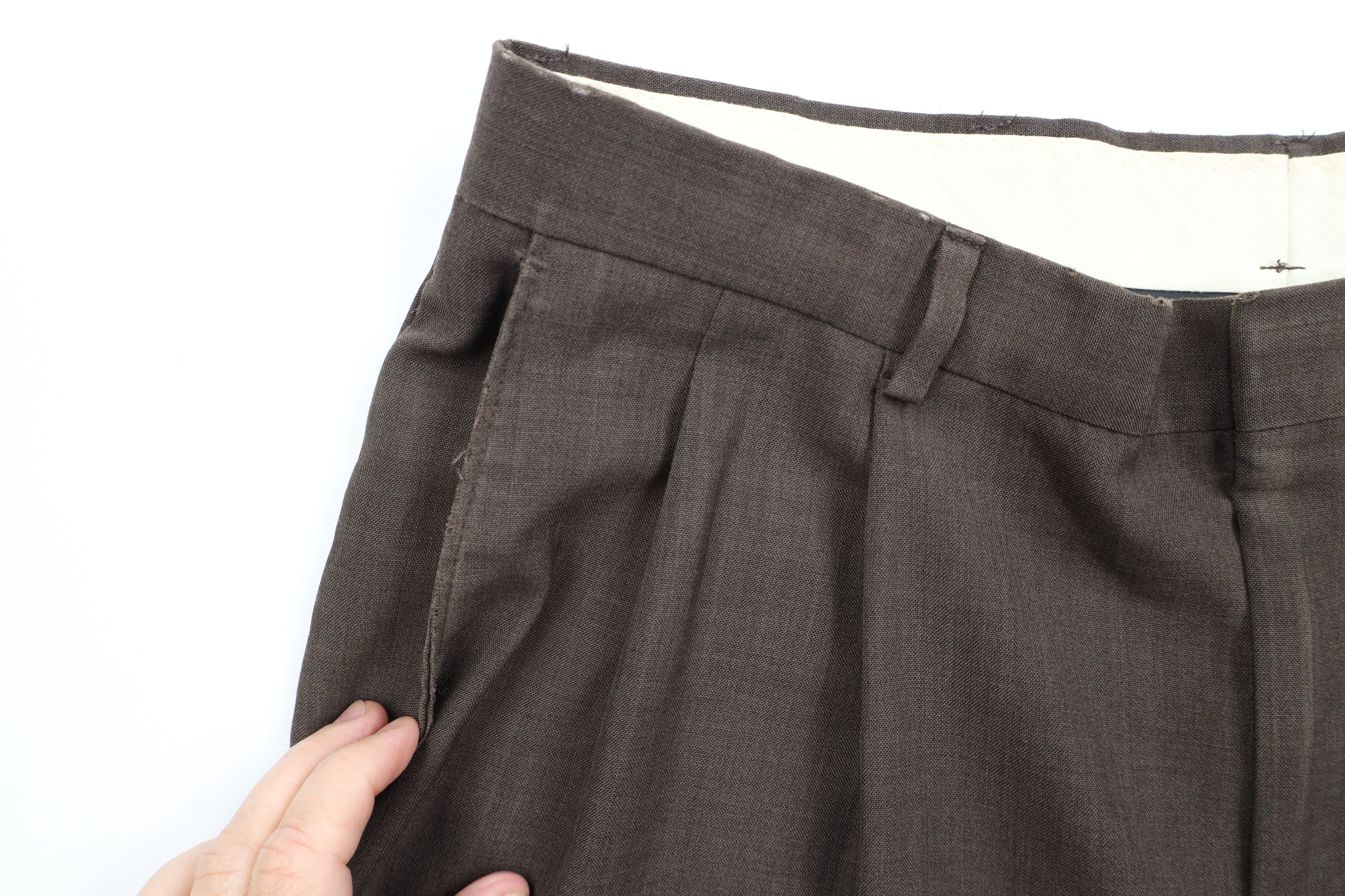 Vintage Vintage 70s Streetwear Worsted Wool Blend Pleated Pants USA Size 32 - 6 Thumbnail
