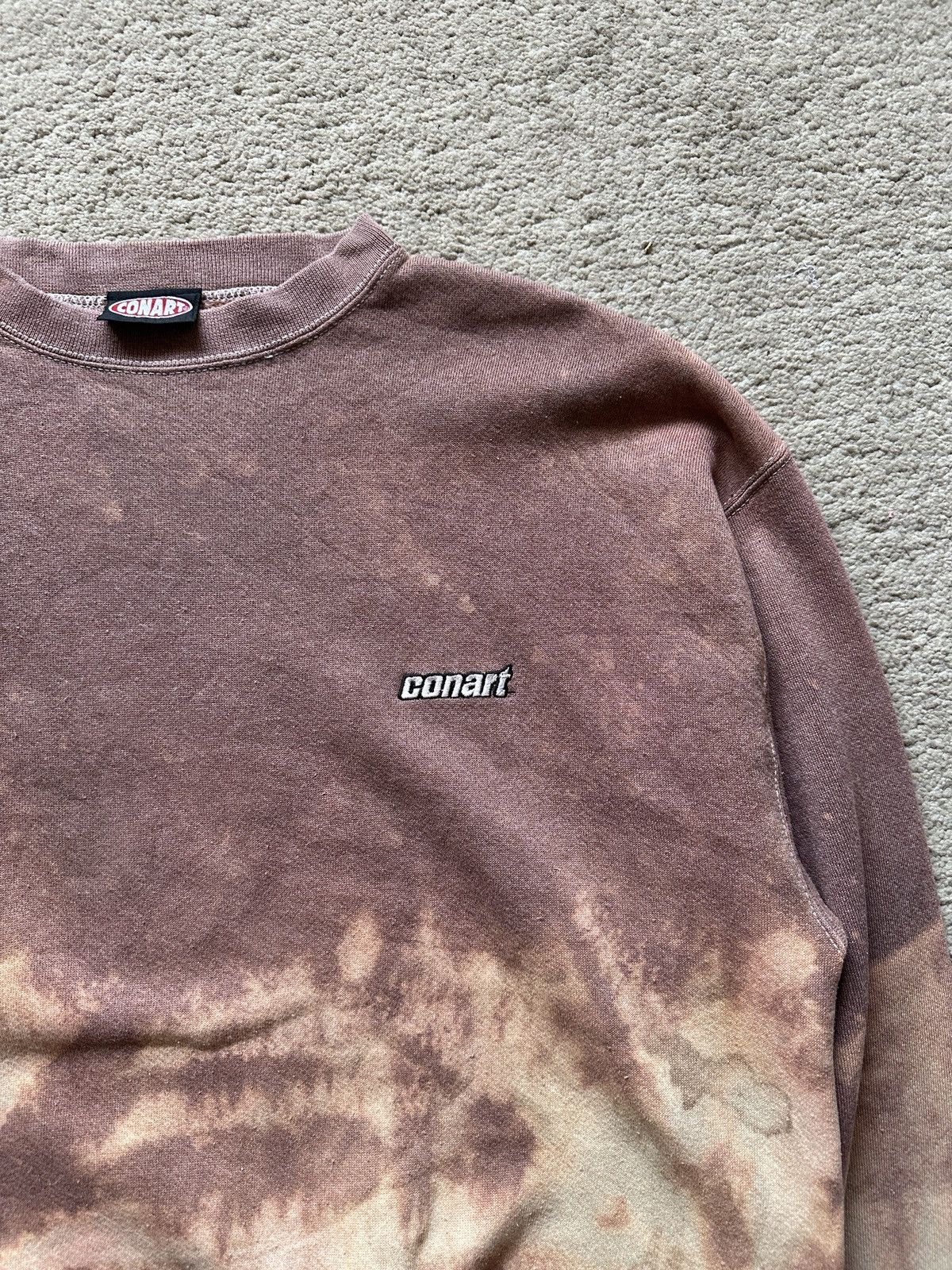 Vintage 1990s Vintage Conart Logo Bleach Sweatshirt Size US XL / EU 56 / 4 - 4 Thumbnail