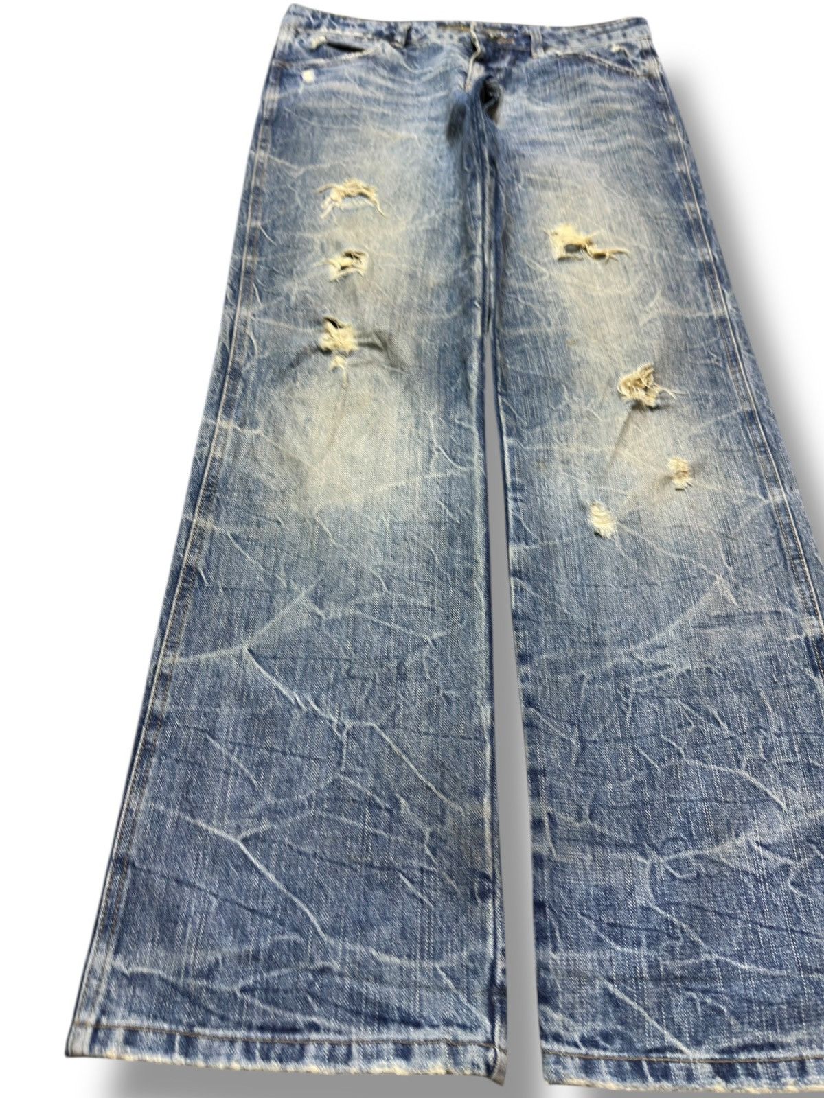 Tornado Mart Vintage Mystic Jeans Honeycomb Grunge Denim Size US 32 / EU 48 - 3 Thumbnail