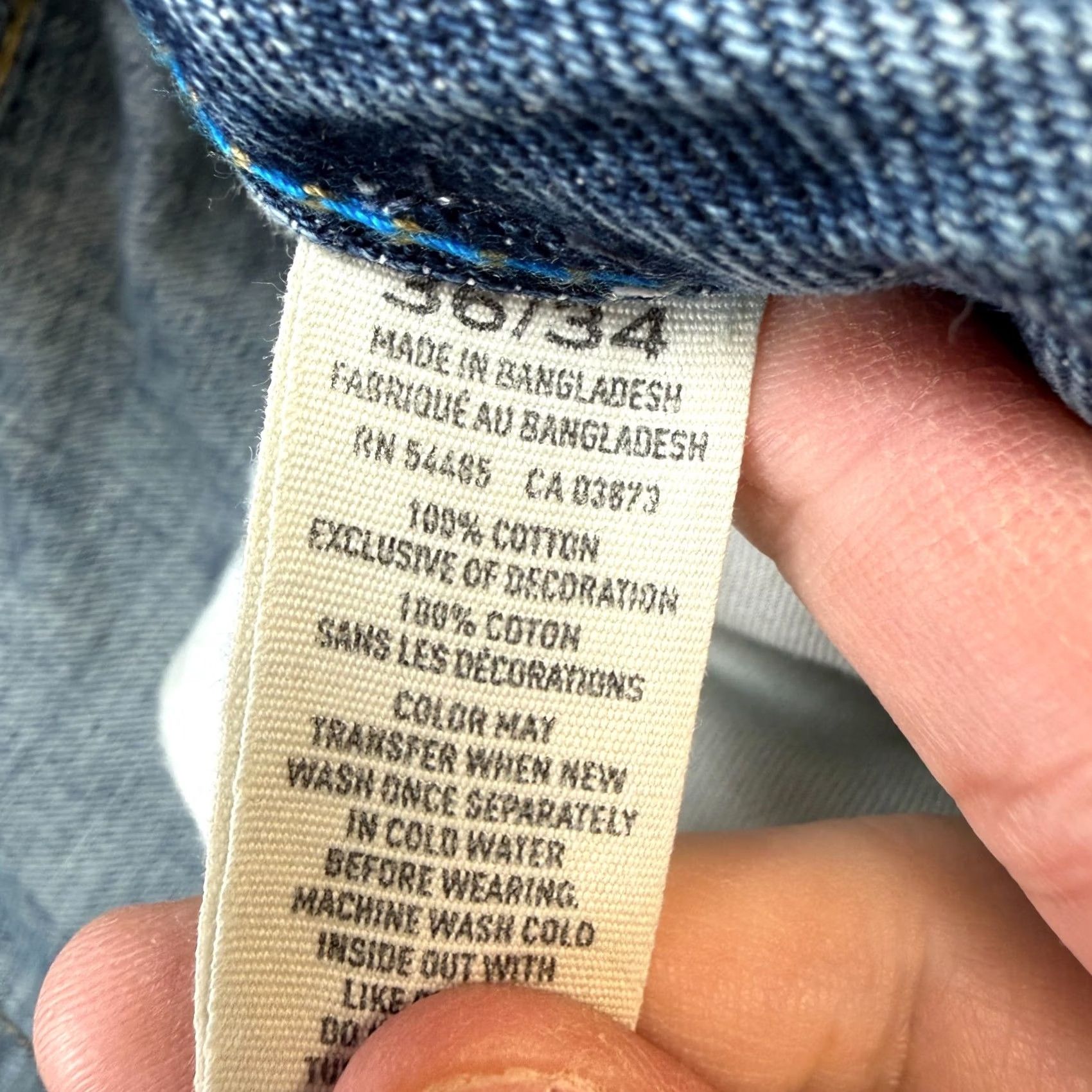American Eagle Outfitters American Eagle Outfitters Jeans Mens 36x34 Relaxed Straight Faded Blue Denim Casual Chore Jeans Size US 36 / EU 52 - 6 Thumbnail