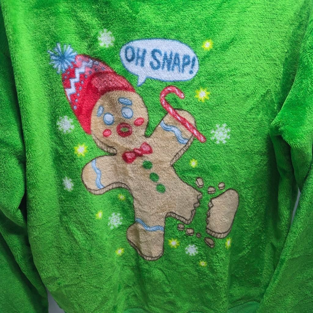 The Unbranded Brand Women's Fifth Sun Green Gingerbread Man Christmas Sweater L Size L / US 10 / IT 46 - 2 Thumbnail