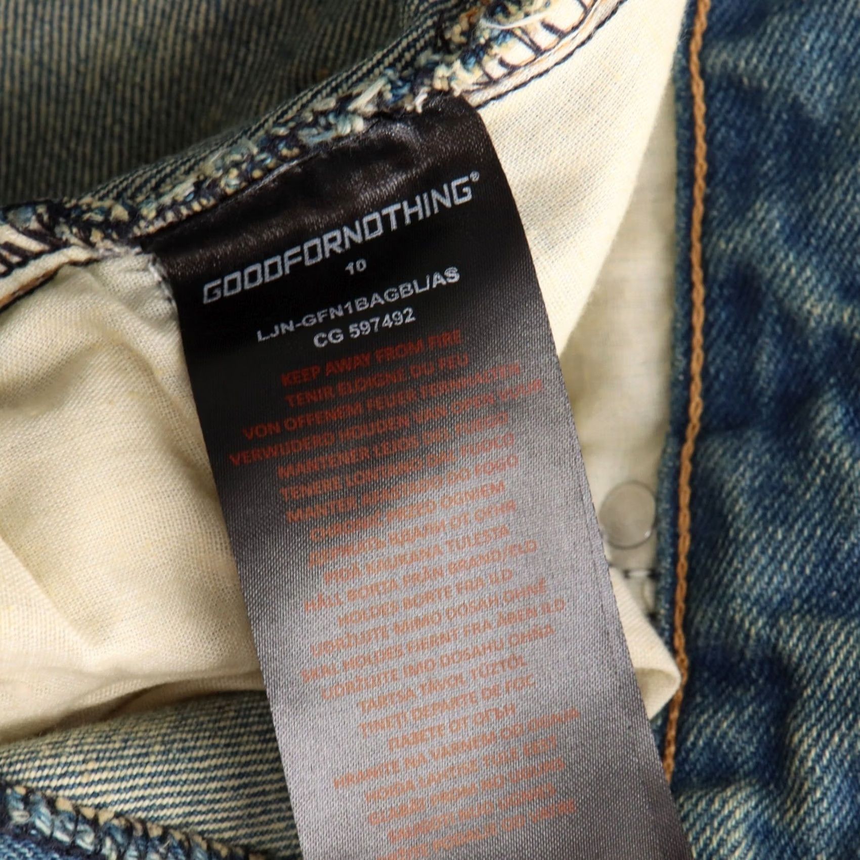 Good For Nothing GOODFORNOTHING Womens Baggy Wide Leg High Rise Denim Jeans Blue 10 NWT Size 32" / US 10 / IT 46 - 6 Thumbnail