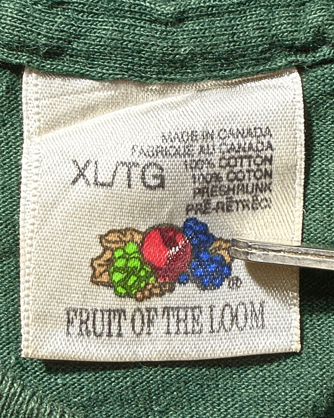Fruit Of The Loom Vintage 90s CARE T-Shirt – Fruit of the Loom Canada – XL Size US XL / EU 56 / 4 - 4 Thumbnail