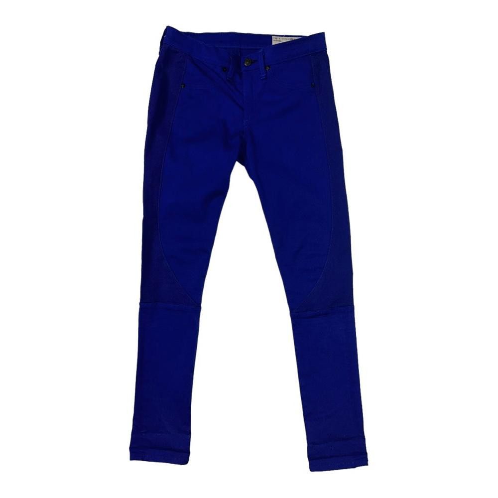 Rag & Bone rag & bone l Cobalt Blue Moto Skinny Jeans Size 28 Size 28" / US 6 / IT 42 - 2 Thumbnail